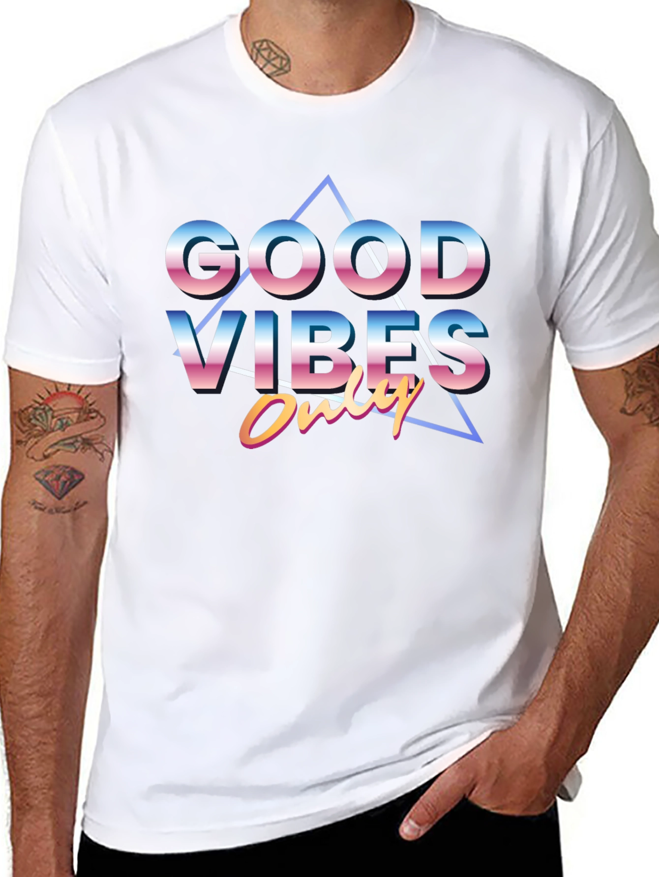 Retro Good Vibes Only Graphic Tee