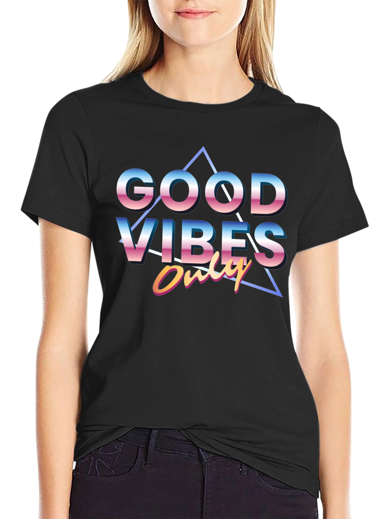 Retro Good Vibes Only Graphic Tee