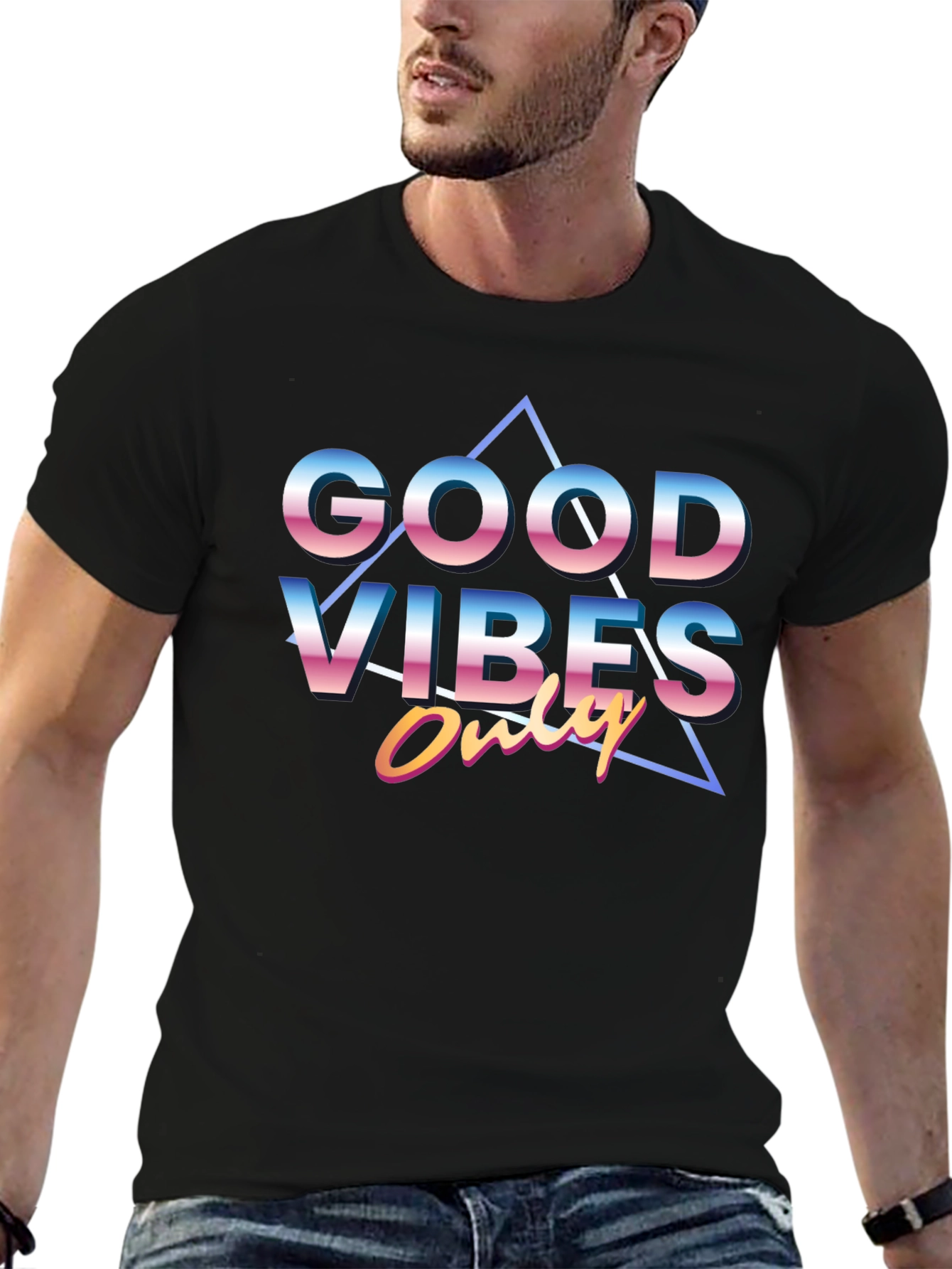 Retro Good Vibes Only Graphic Tee