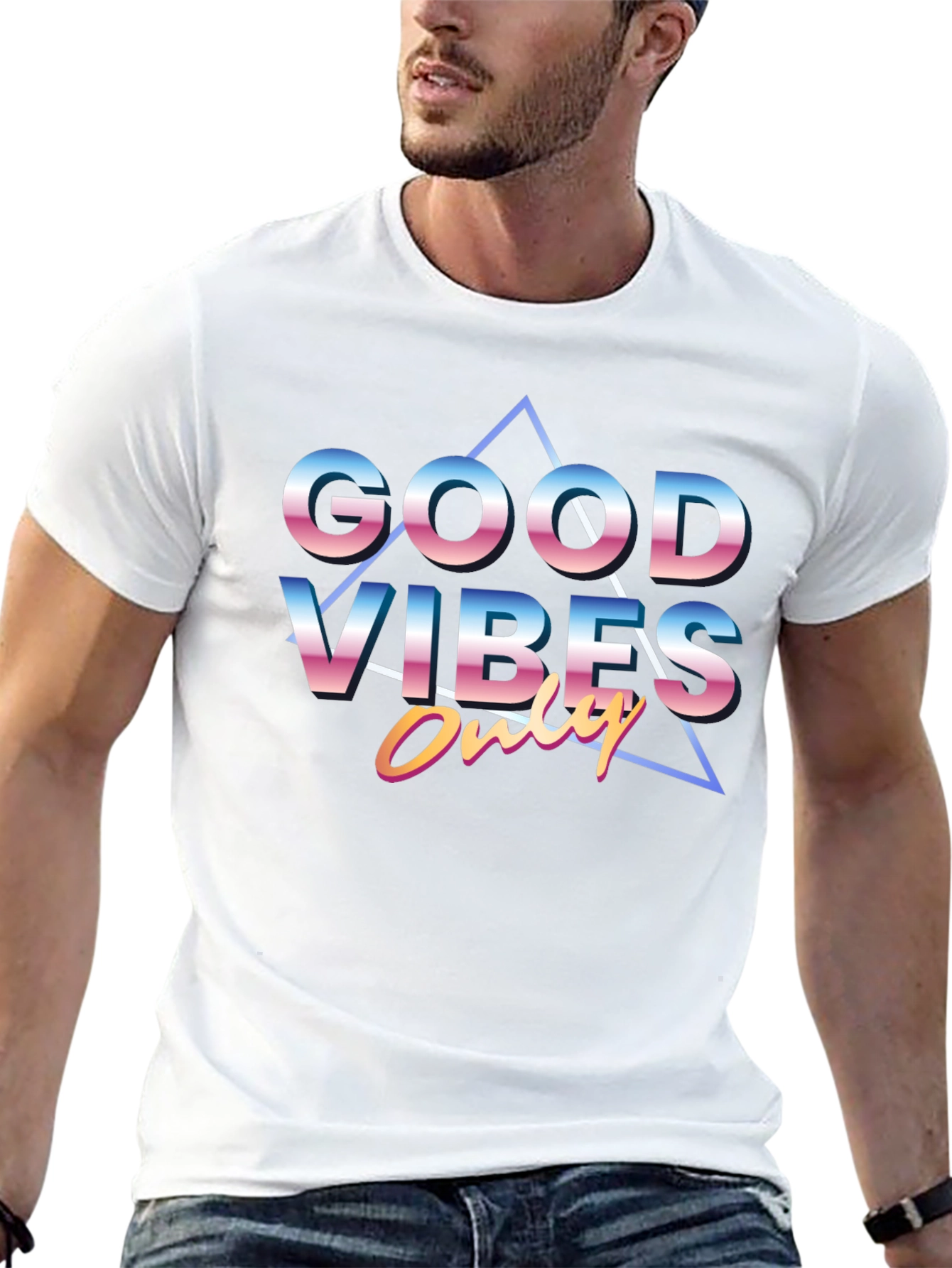 Retro Good Vibes Only Graphic Tee