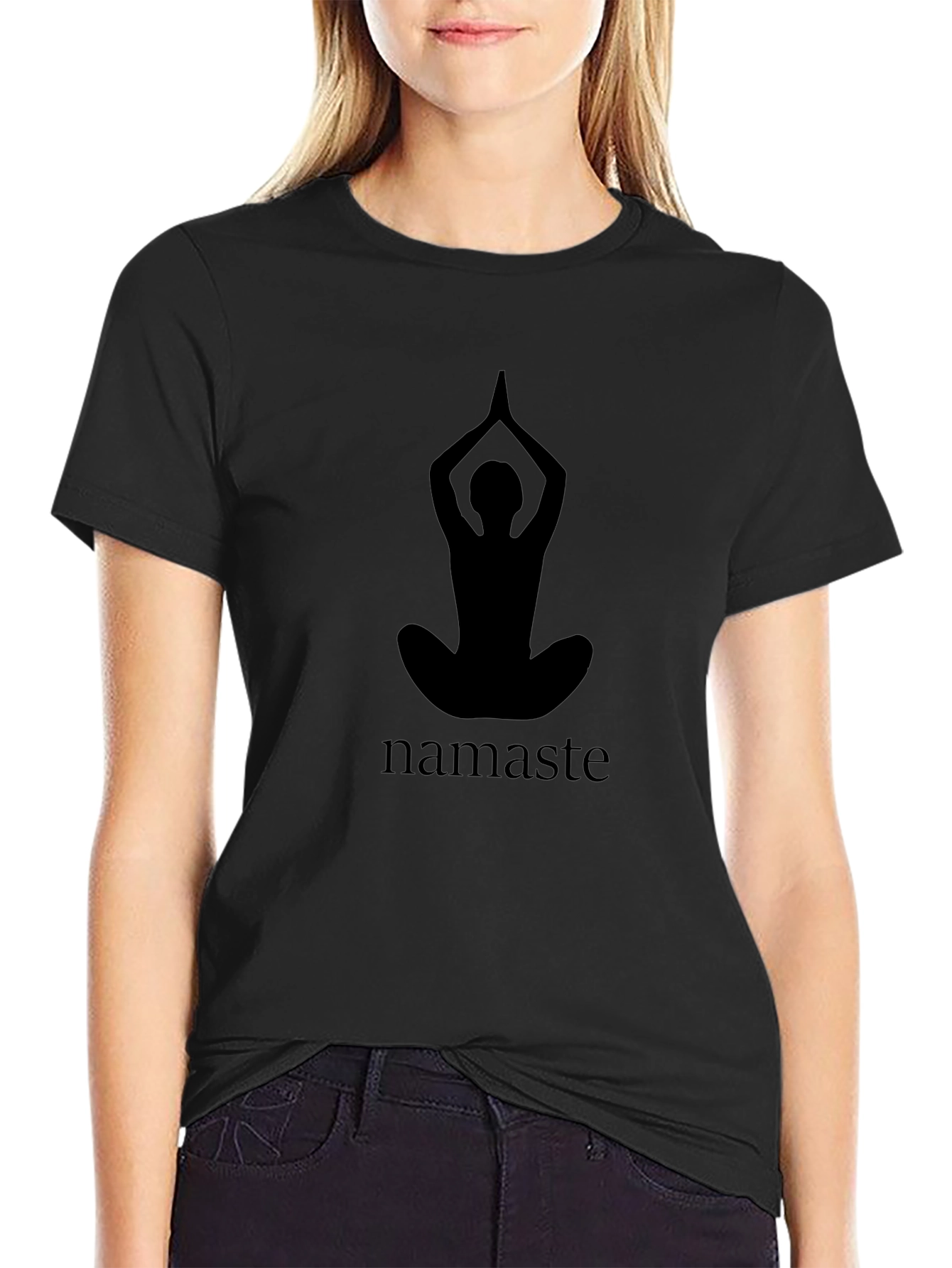 Namaste Yoga Black Graphic Tee