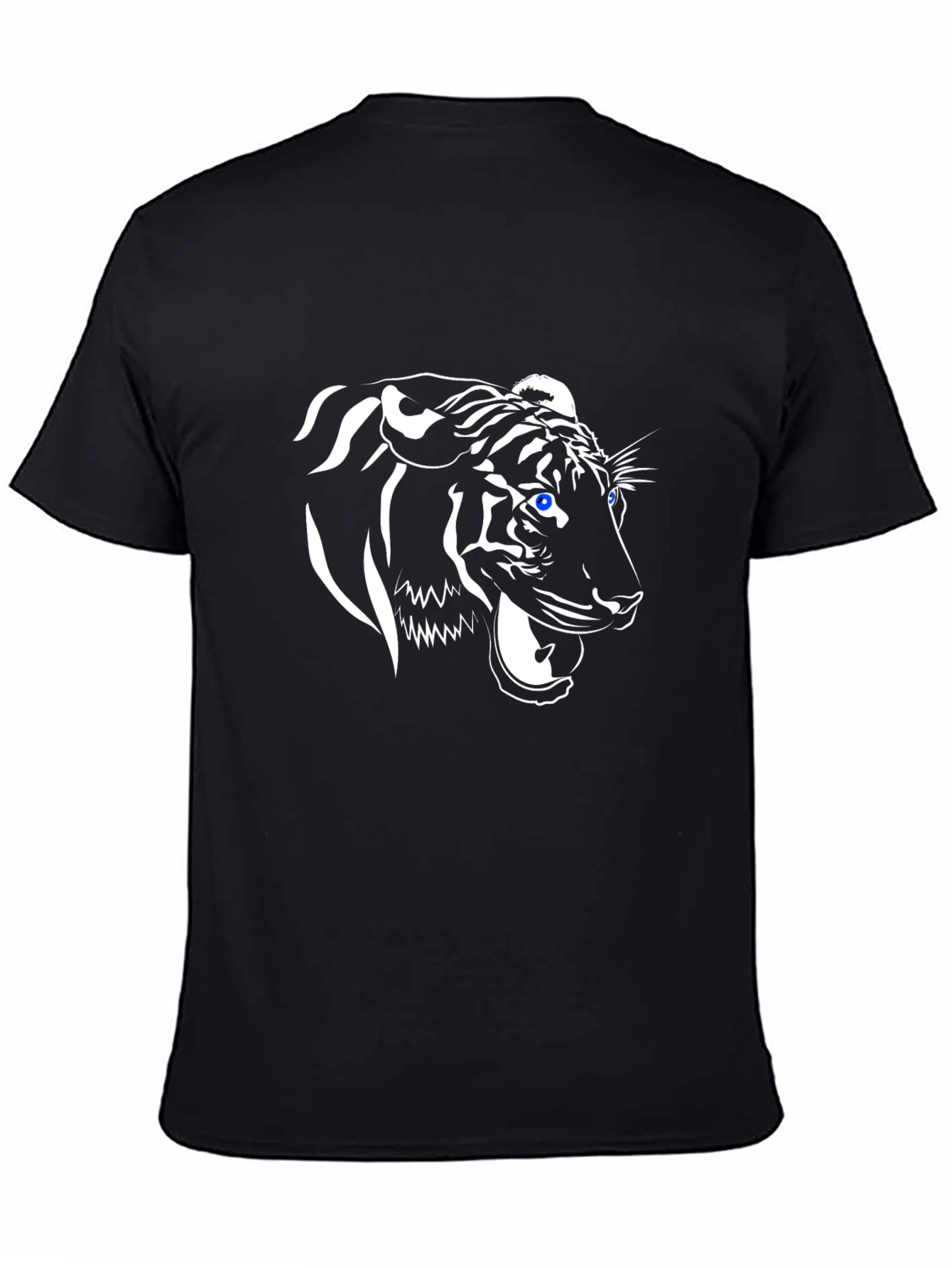 Black T-Shirt with Tiger Graphic