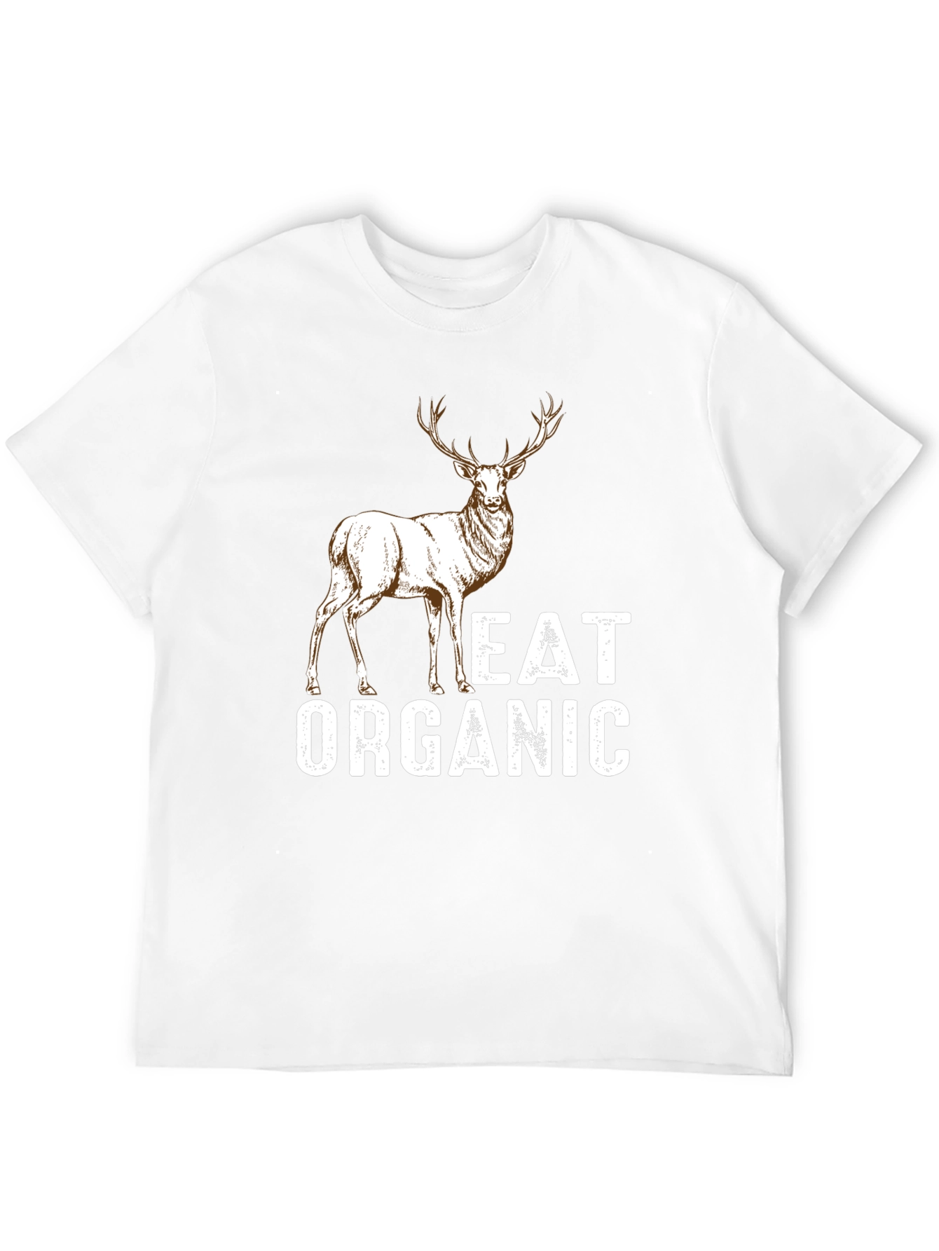 Eat Organic Deer Graphic T-Shirt - Mens