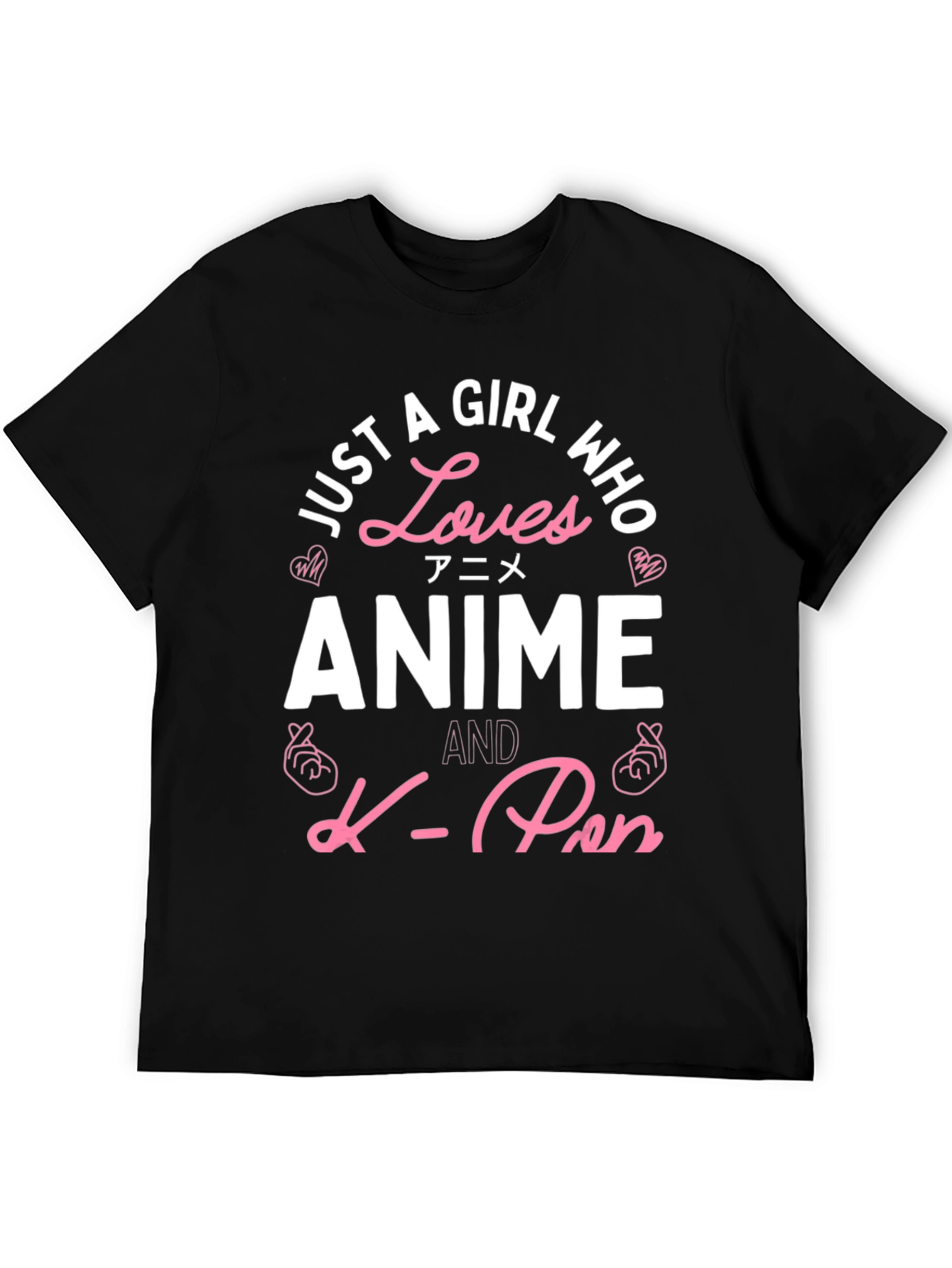 Anime & K-Pop Lover Tee - Black