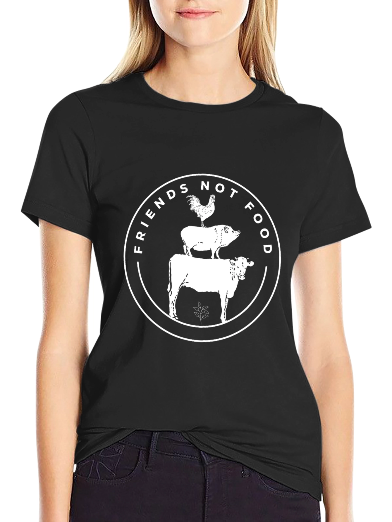 Friends Not Food Vegan Graphic Tee