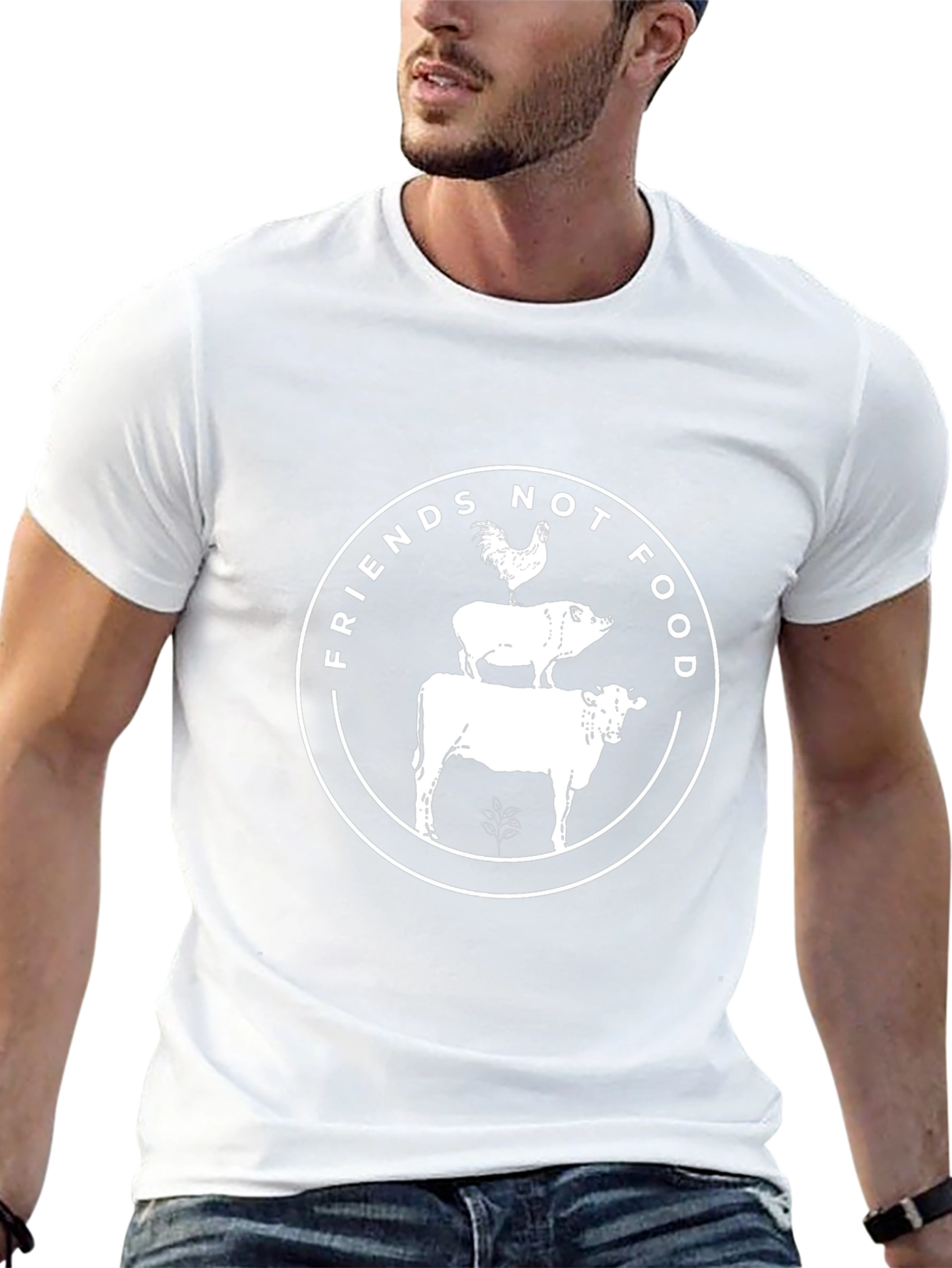 Friends Not Food Vegan Graphic Tee