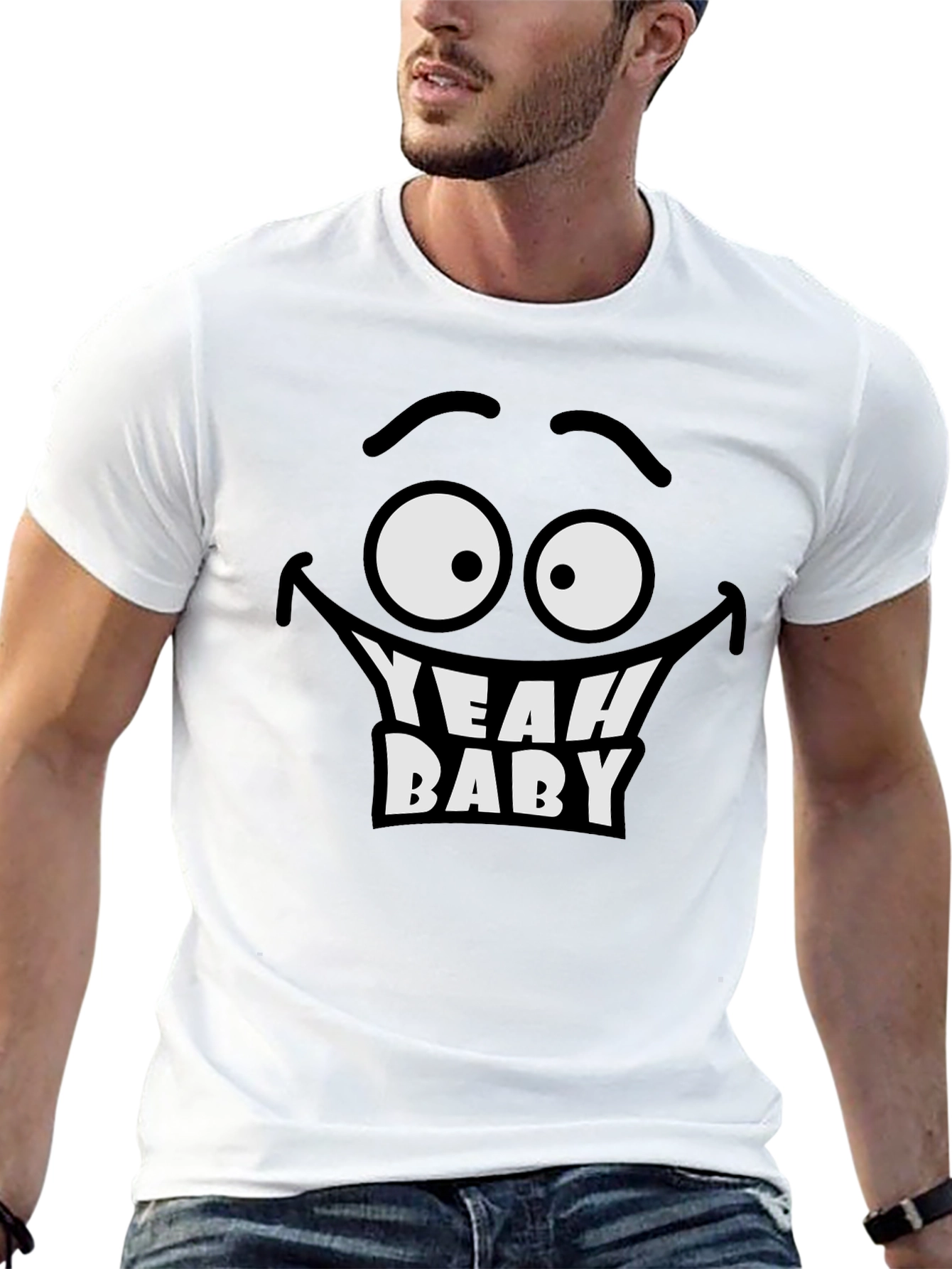 Yeah Baby Graphic Tee - Black Humor T-Shirt