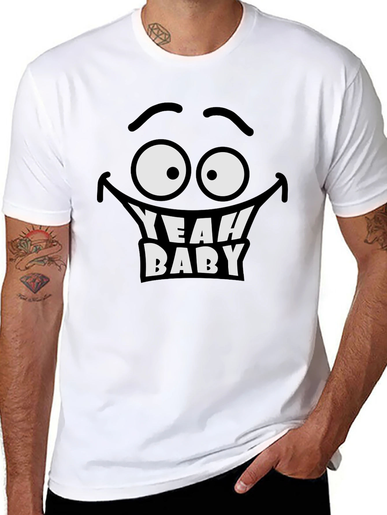 Yeah Baby Graphic Tee - Black Humor T-Shirt