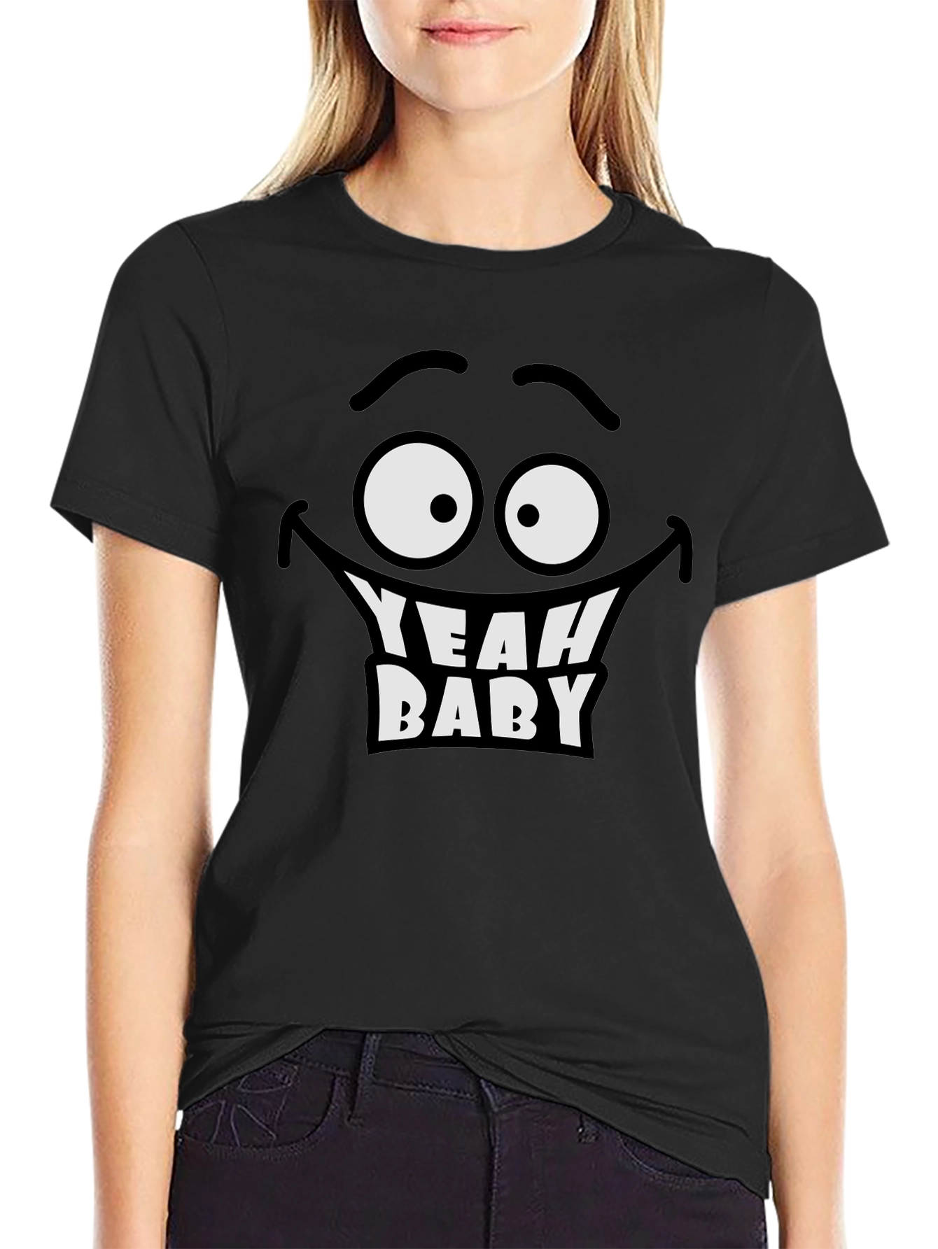 Yeah Baby Graphic Tee - Black Humor T-Shirt