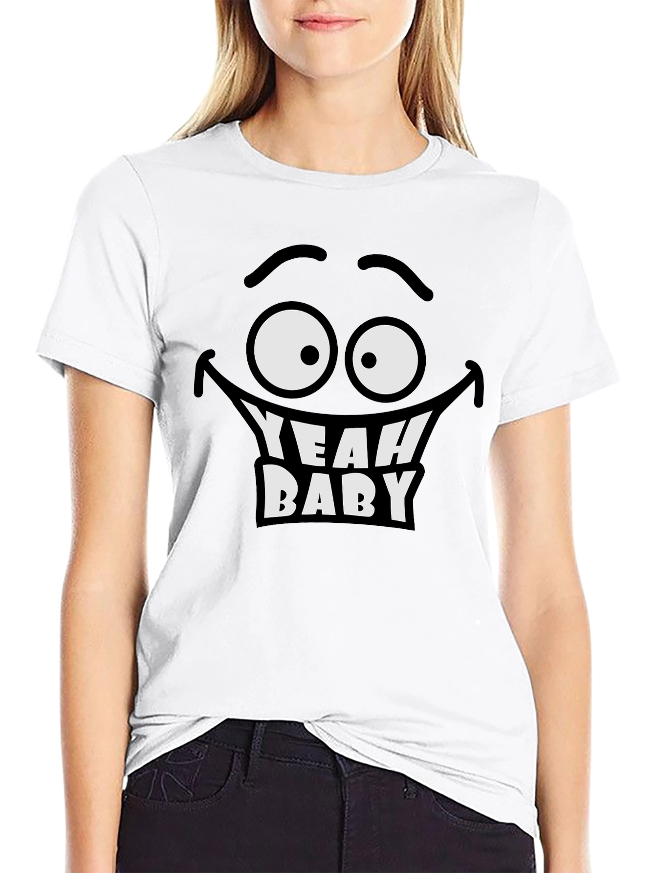 Yeah Baby Graphic Tee - Black Humor T-Shirt