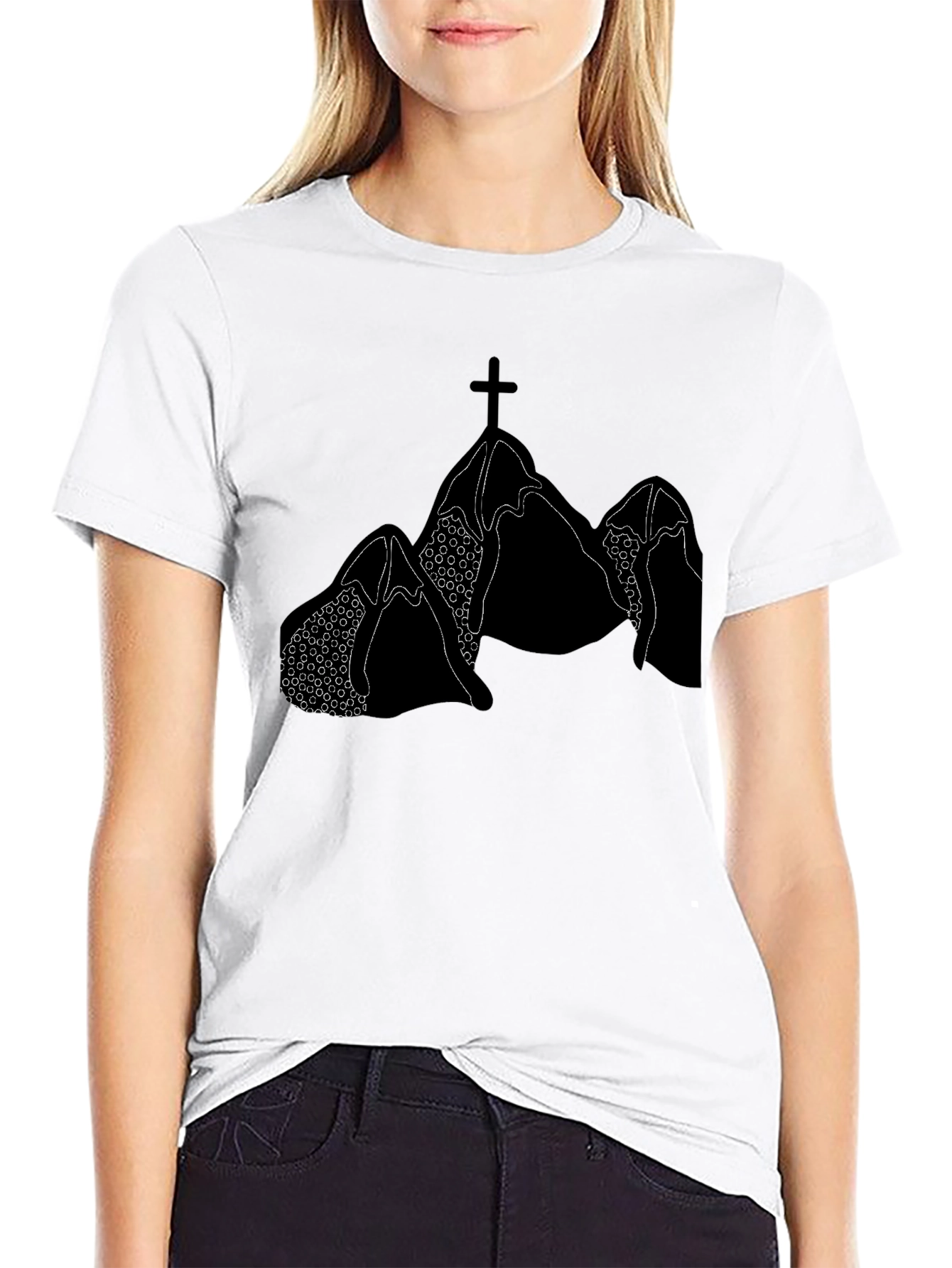 Mountain Cross Graphic Tee - Black