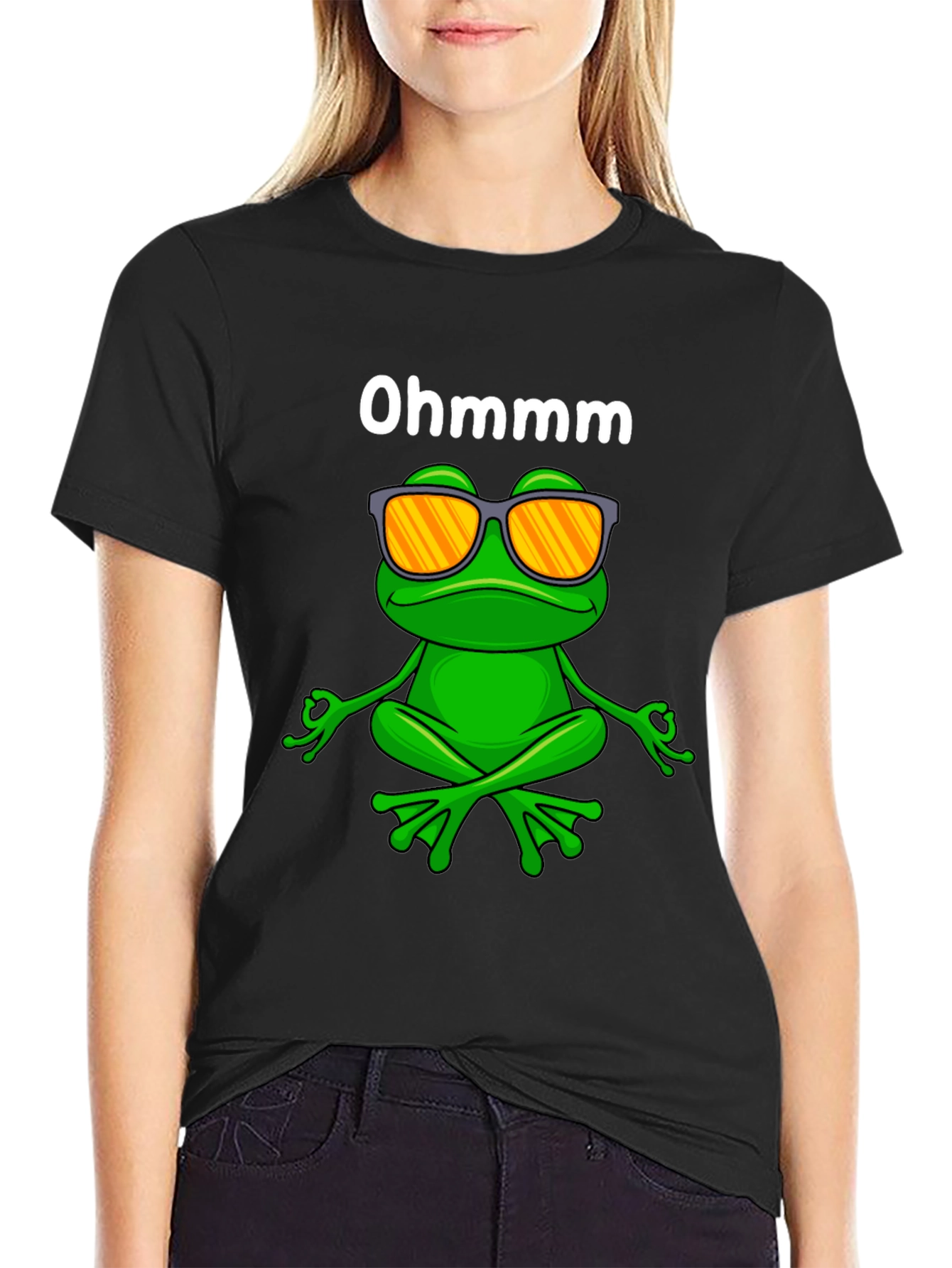 Ohm Frog T-Shirt - Meditating Frog Graphic Tee