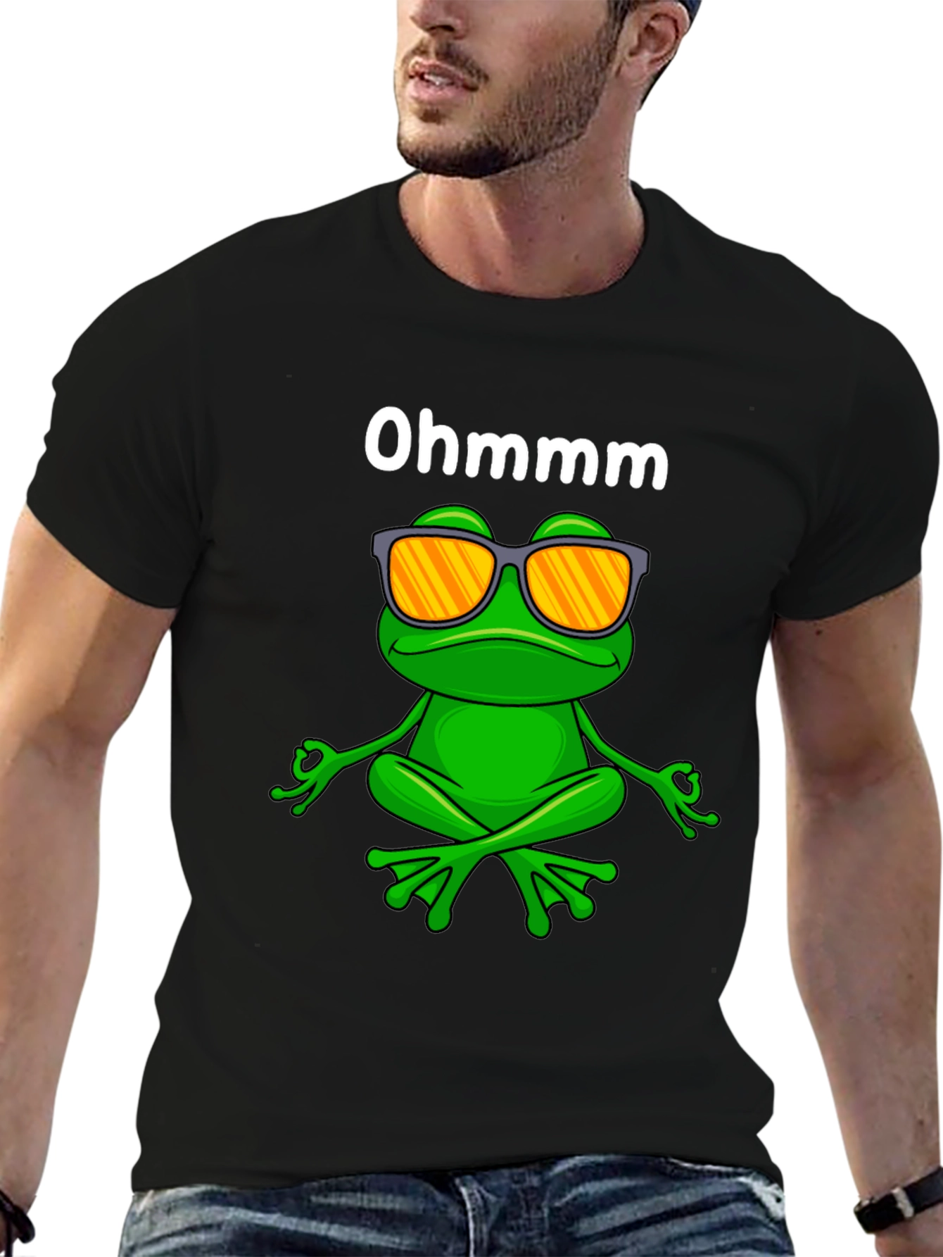 Ohm Frog T-Shirt - Meditating Frog Graphic Tee