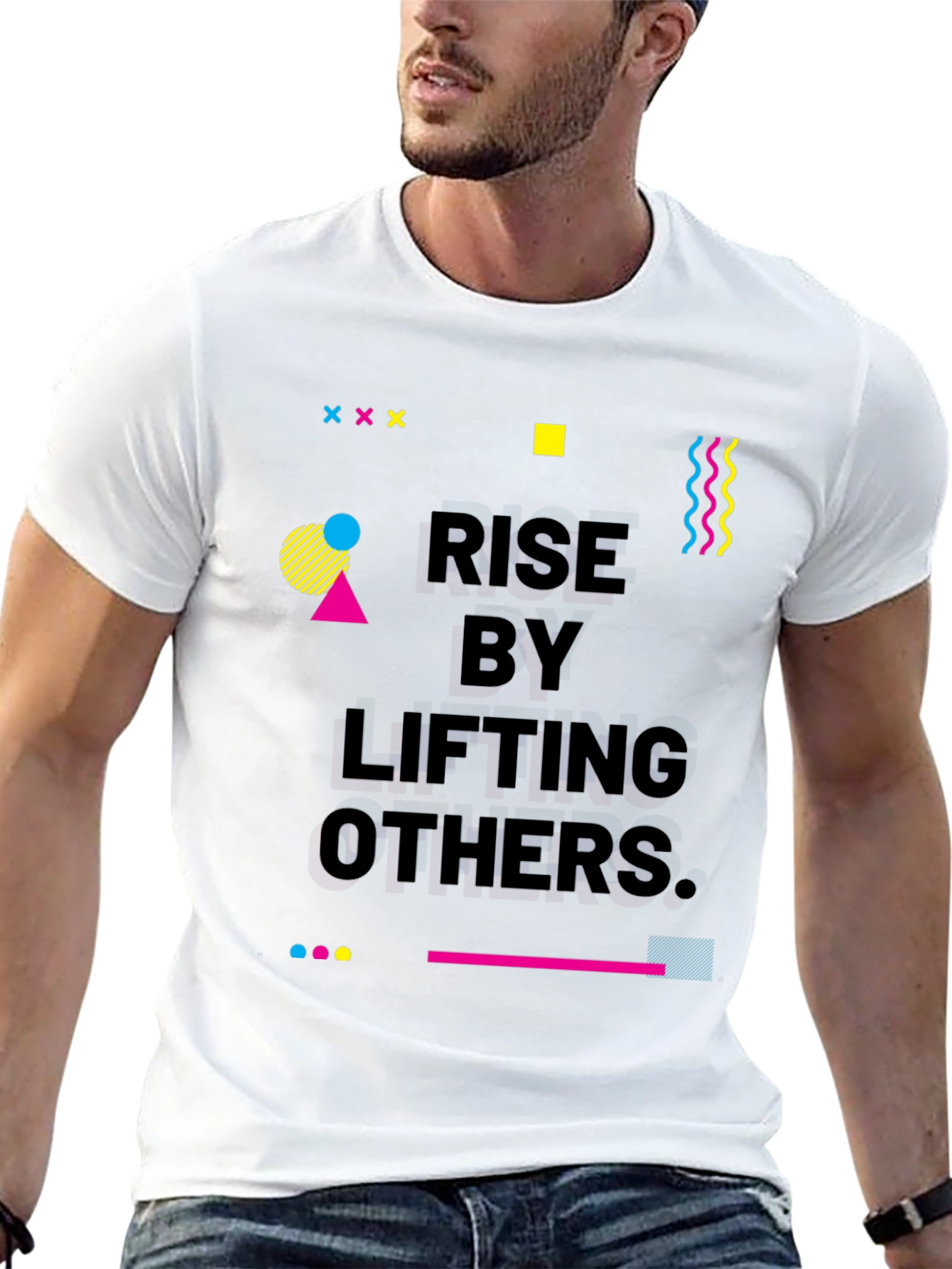Rise by Lifting Others Graphic Tee - Black