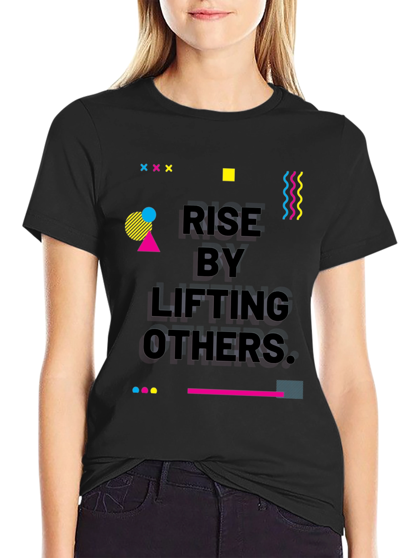 Rise by Lifting Others Graphic Tee - Black
