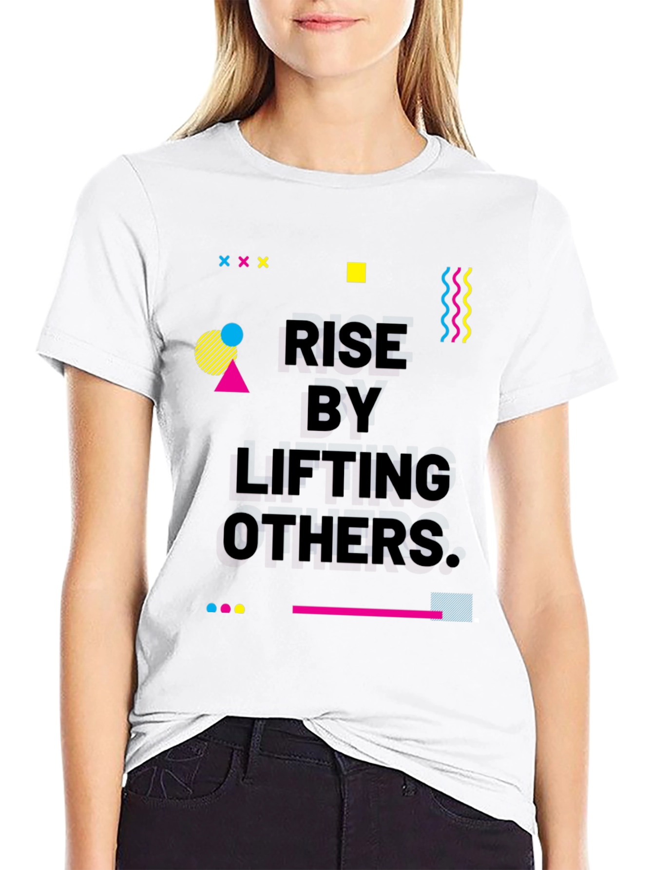 Rise by Lifting Others Graphic Tee - Black