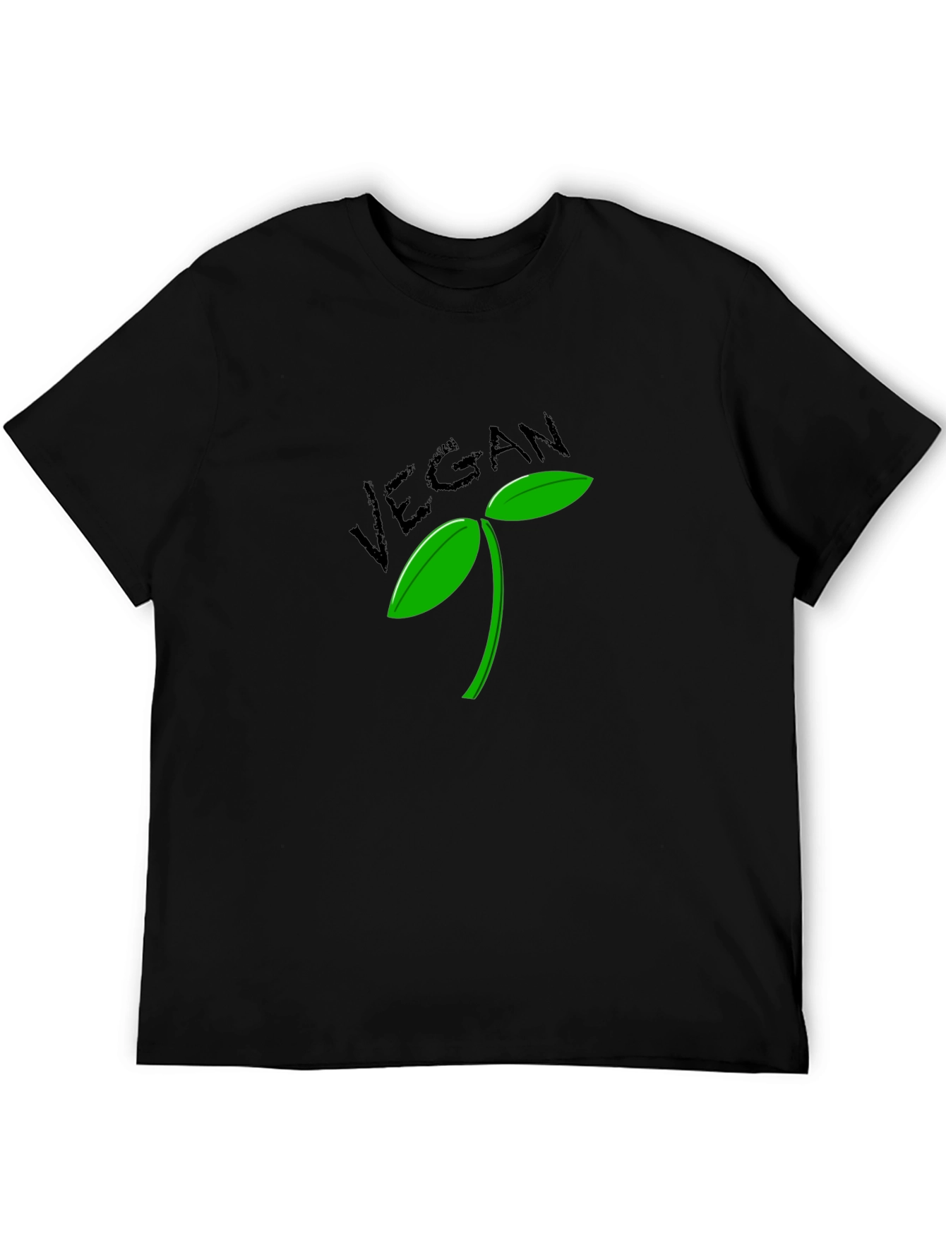 Vegan Sprout T-Shirt - Black Graphic Tee