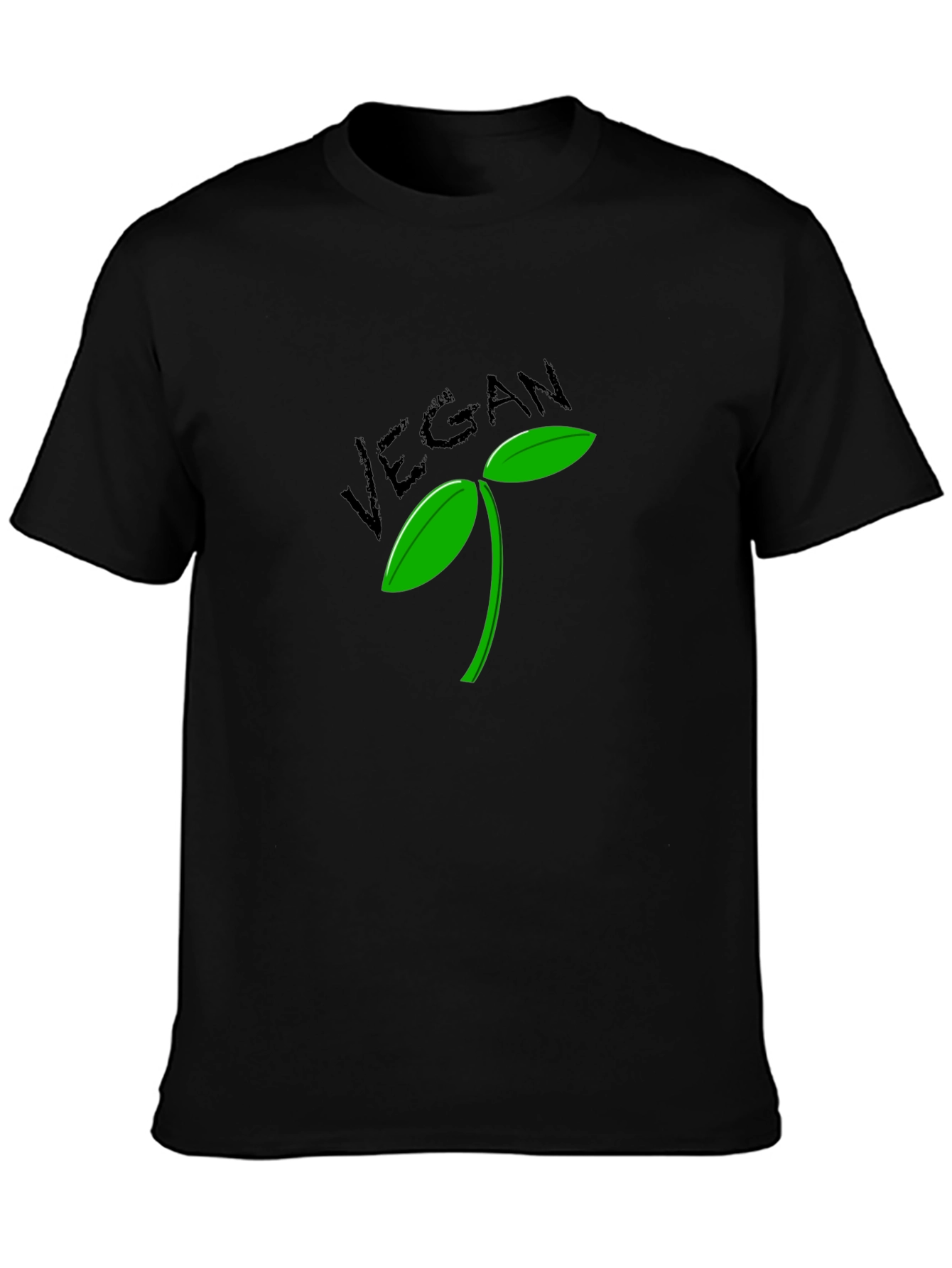 Vegan Sprout T-Shirt - Black Graphic Tee