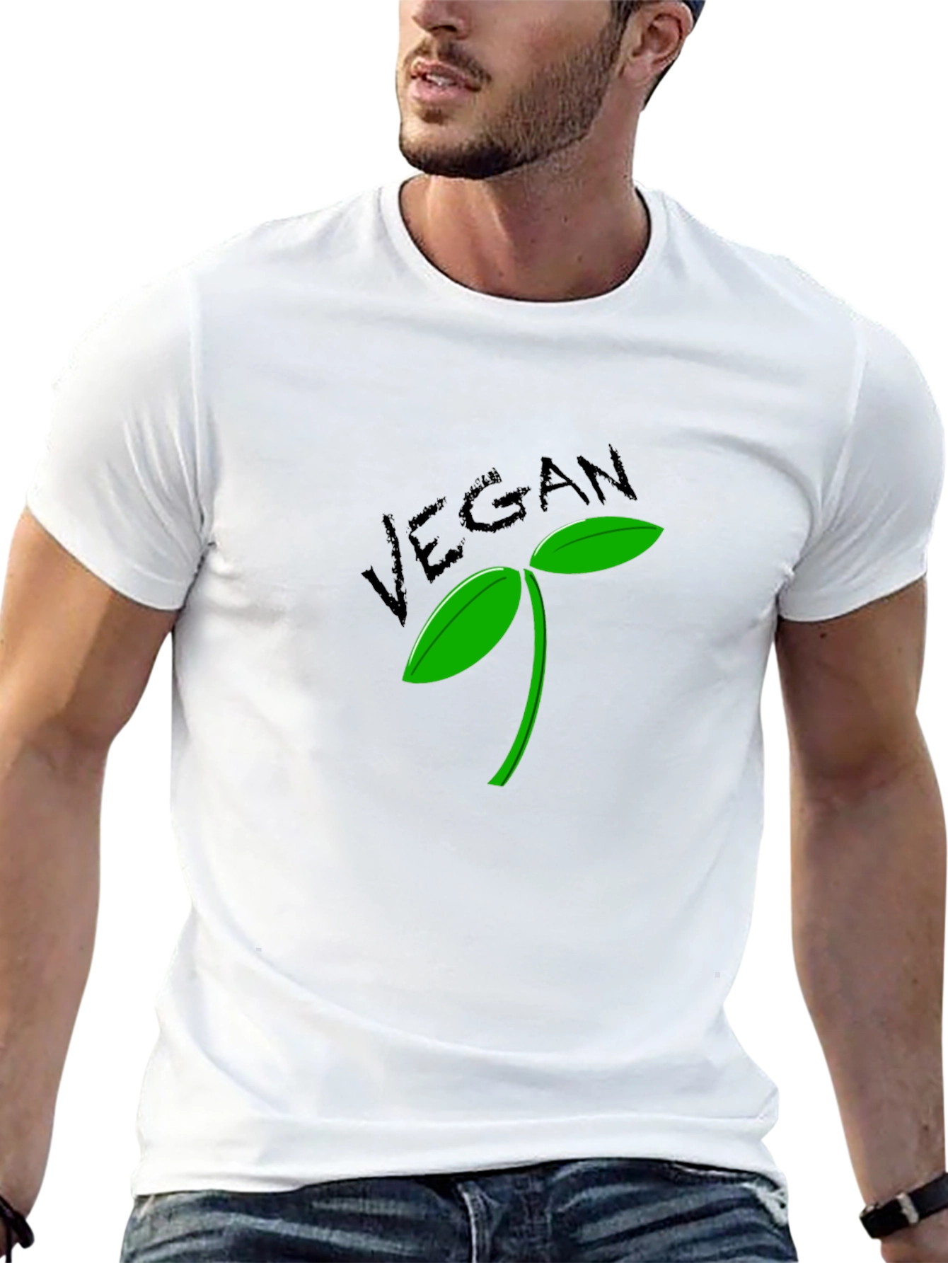 Vegan Sprout T-Shirt - Black Graphic Tee