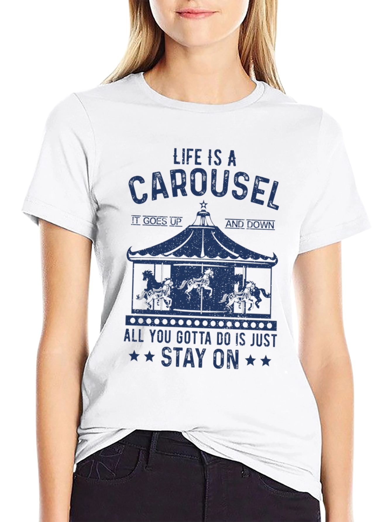 Carousel Graphic Tee - Lifes a Ride T-Shirt