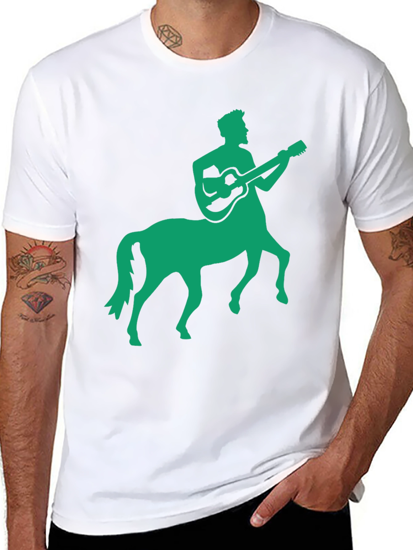 Centaur Guitarist Graphic Tee - Unique Design