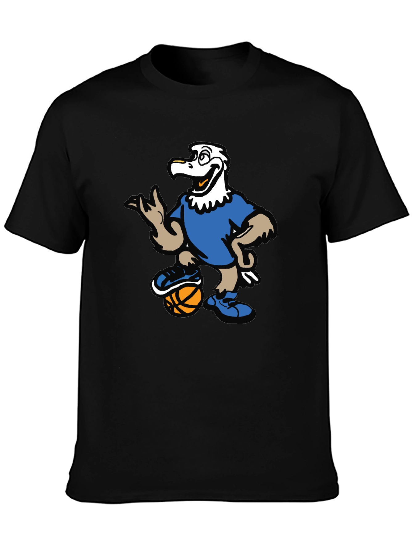 Cartoon Eagle Basketball T-Shirt