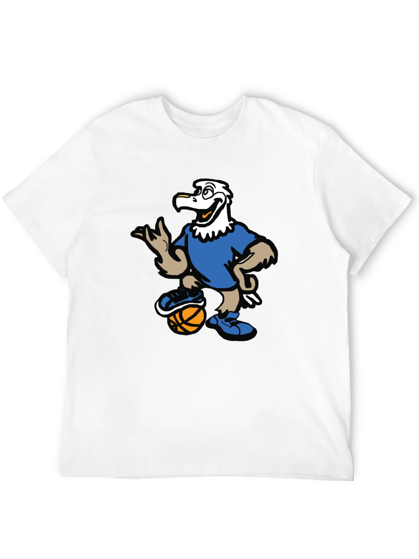 Cartoon Eagle Basketball T-Shirt