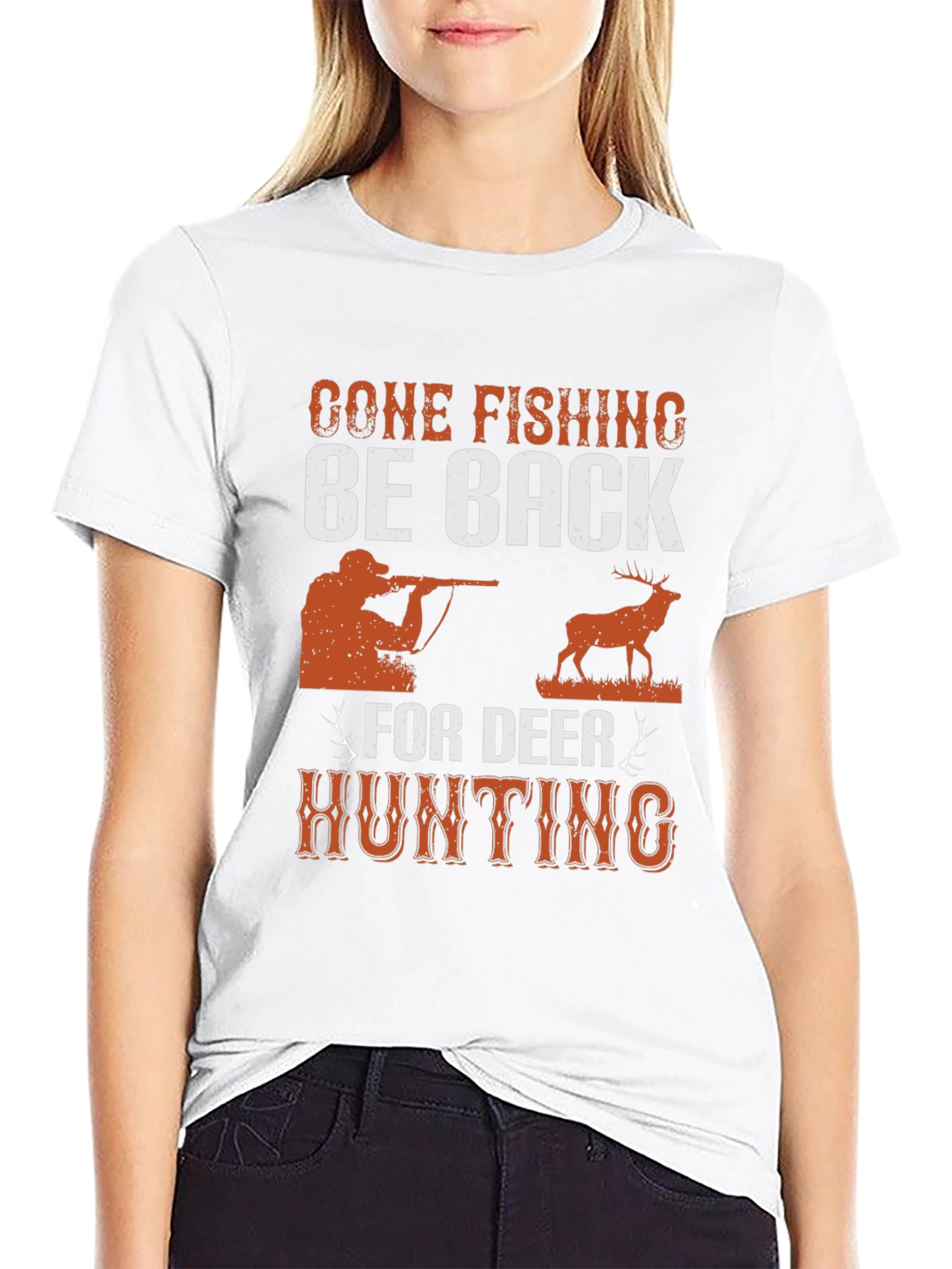Gone Fishing Deer Hunting T-Shirt