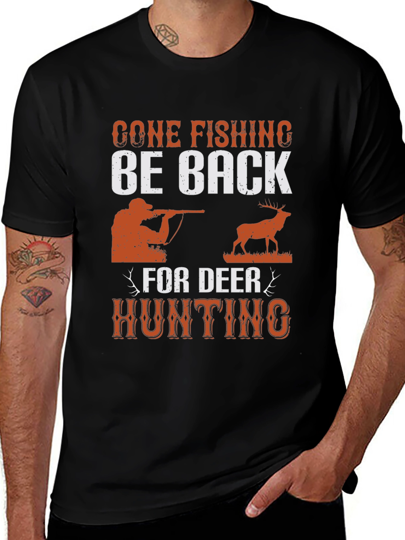 Gone Fishing Deer Hunting T-Shirt