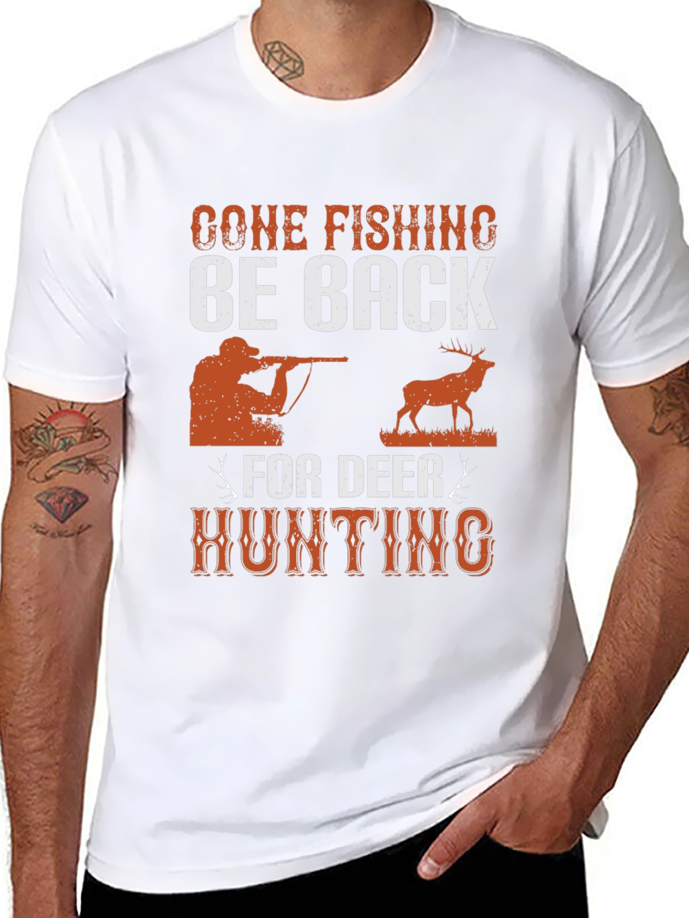 Gone Fishing Deer Hunting T-Shirt