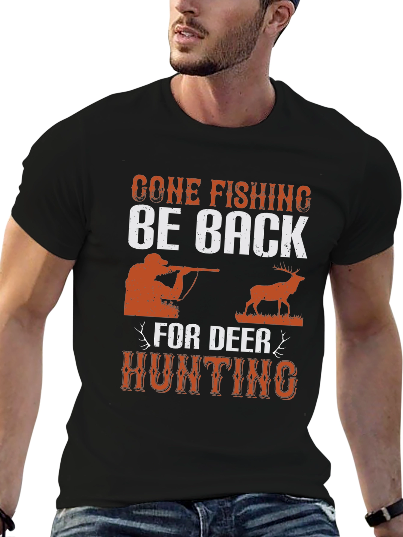 Gone Fishing Deer Hunting T-Shirt