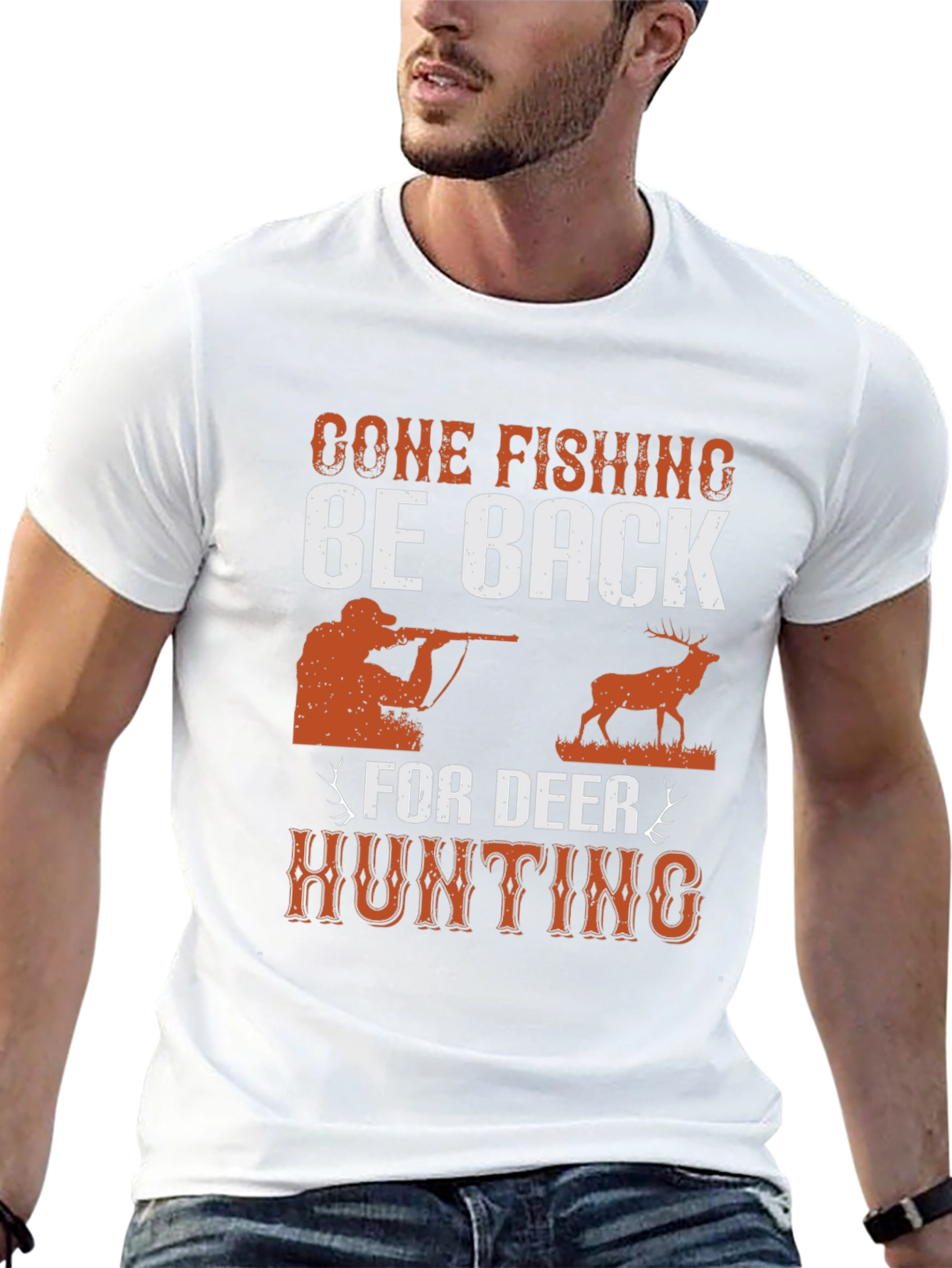 Gone Fishing Deer Hunting T-Shirt
