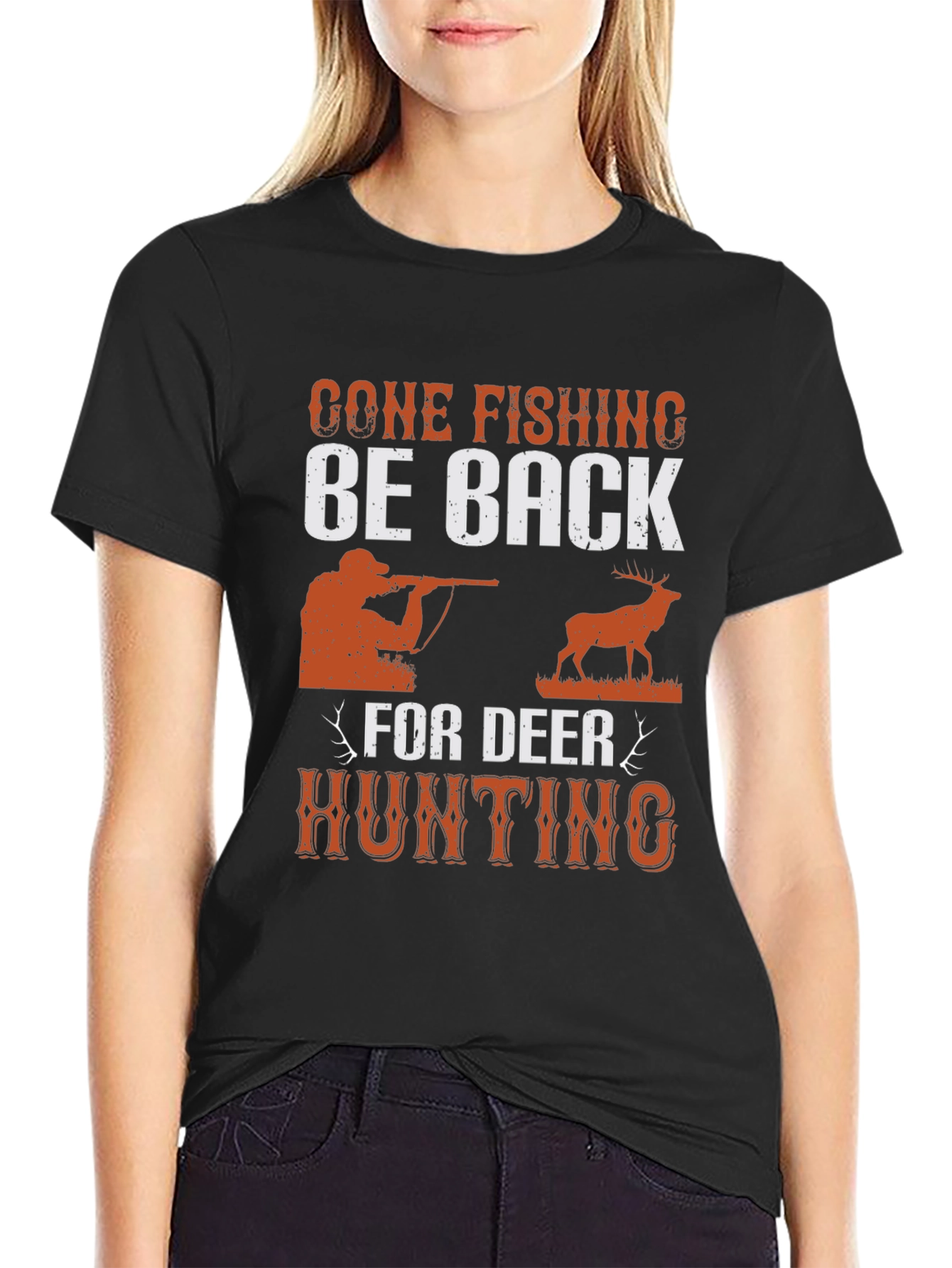 Gone Fishing Deer Hunting T-Shirt