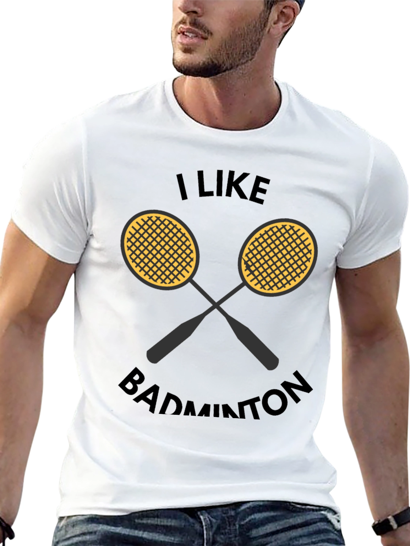 I Like Badminton Graphic Tee