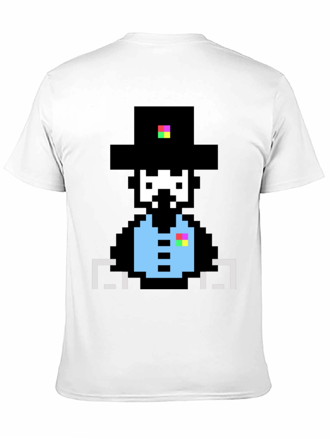 Pixelated Pilgrim Graphic Tee - Unique Design