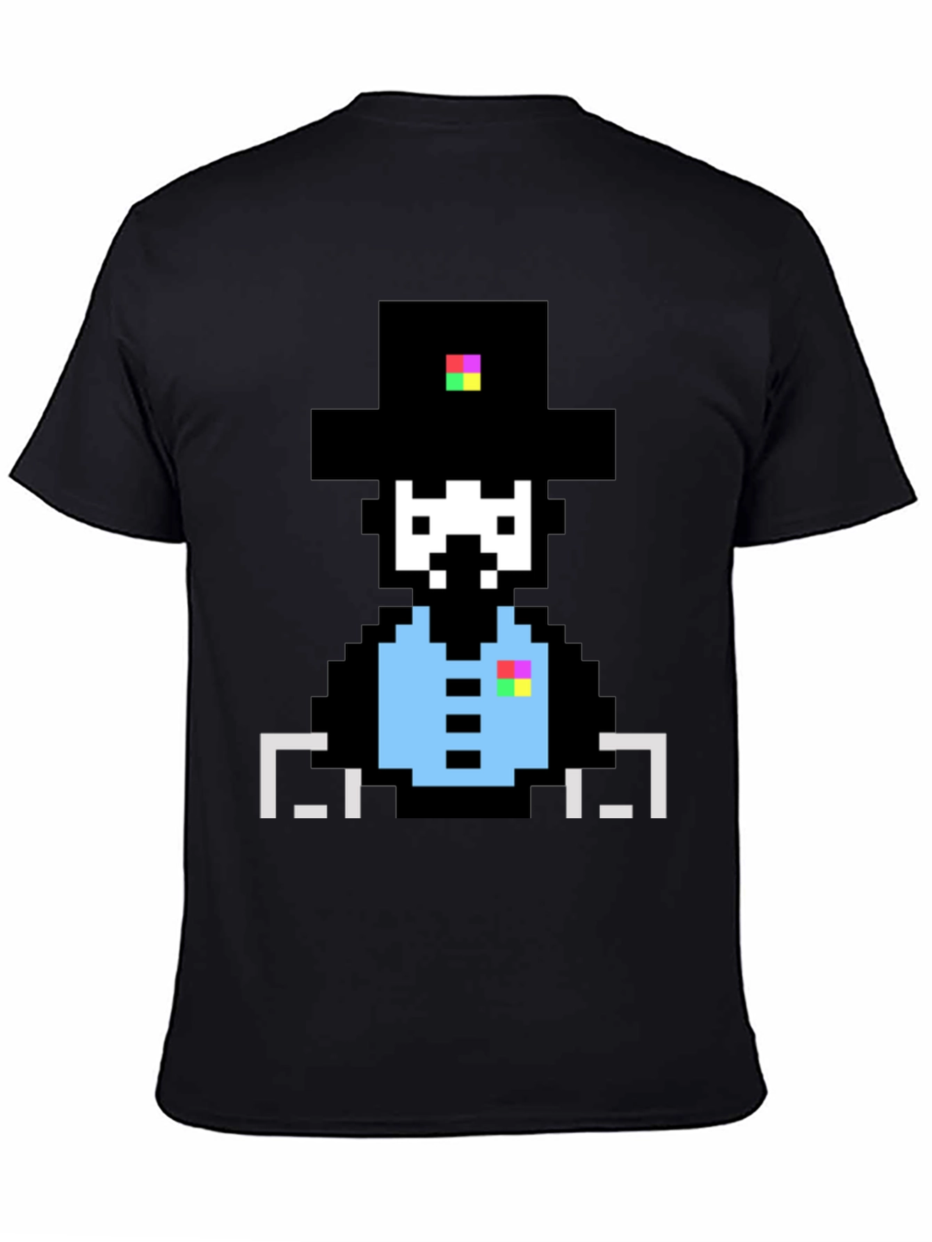 Pixelated Pilgrim Graphic Tee - Unique Design