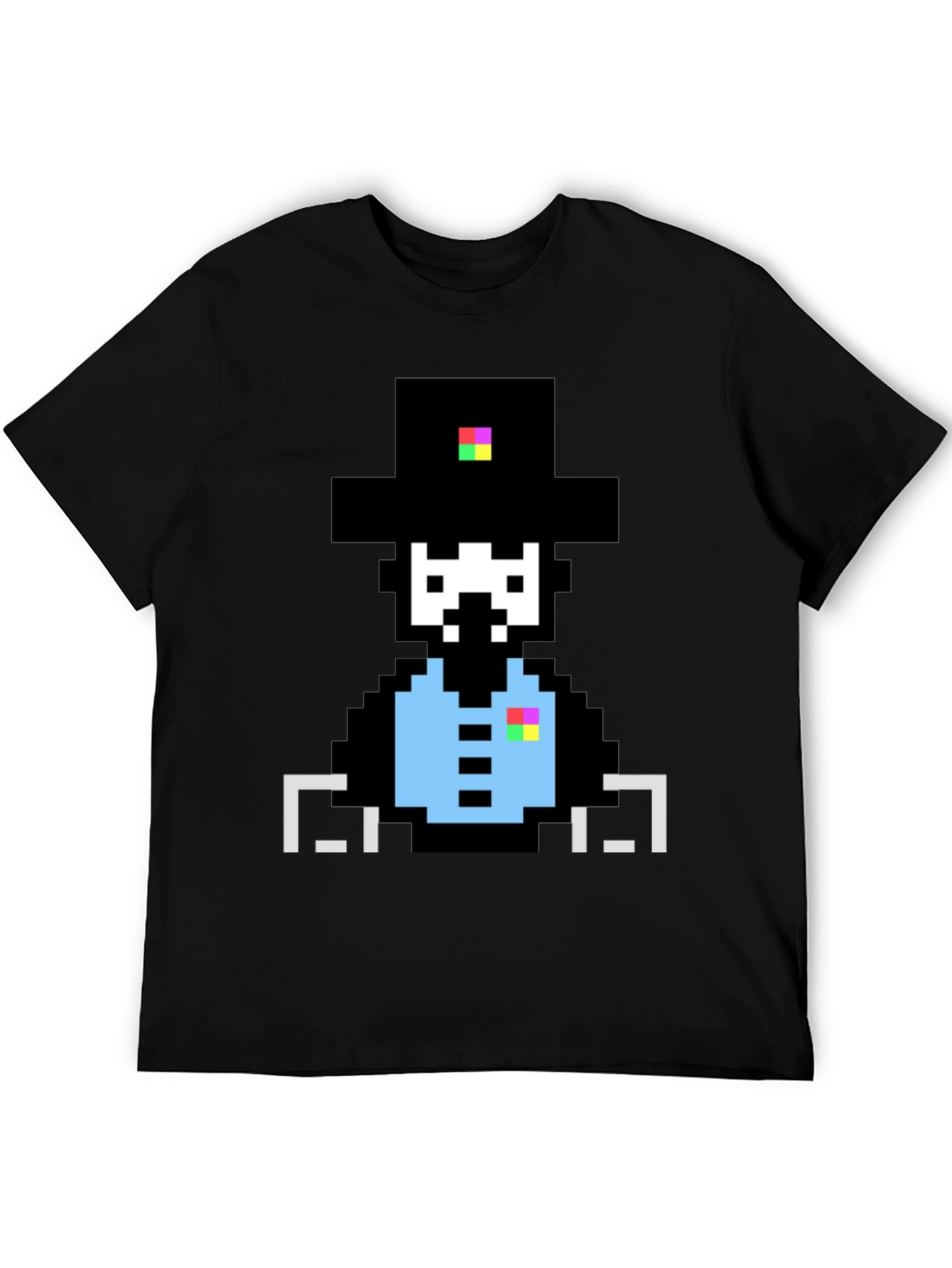 Pixelated Pilgrim Graphic Tee - Unique Design