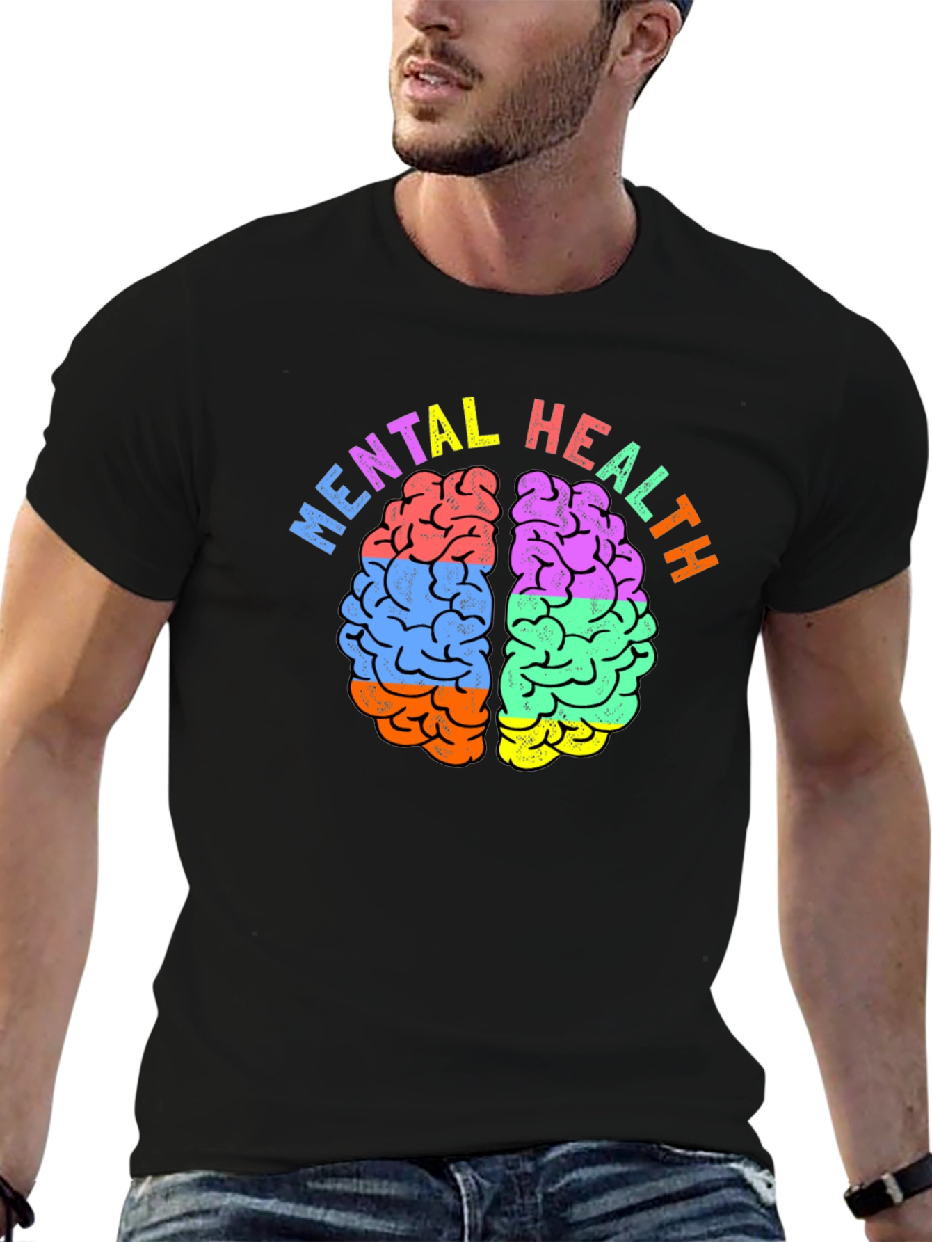 Mental Health Brain Graphic Tee