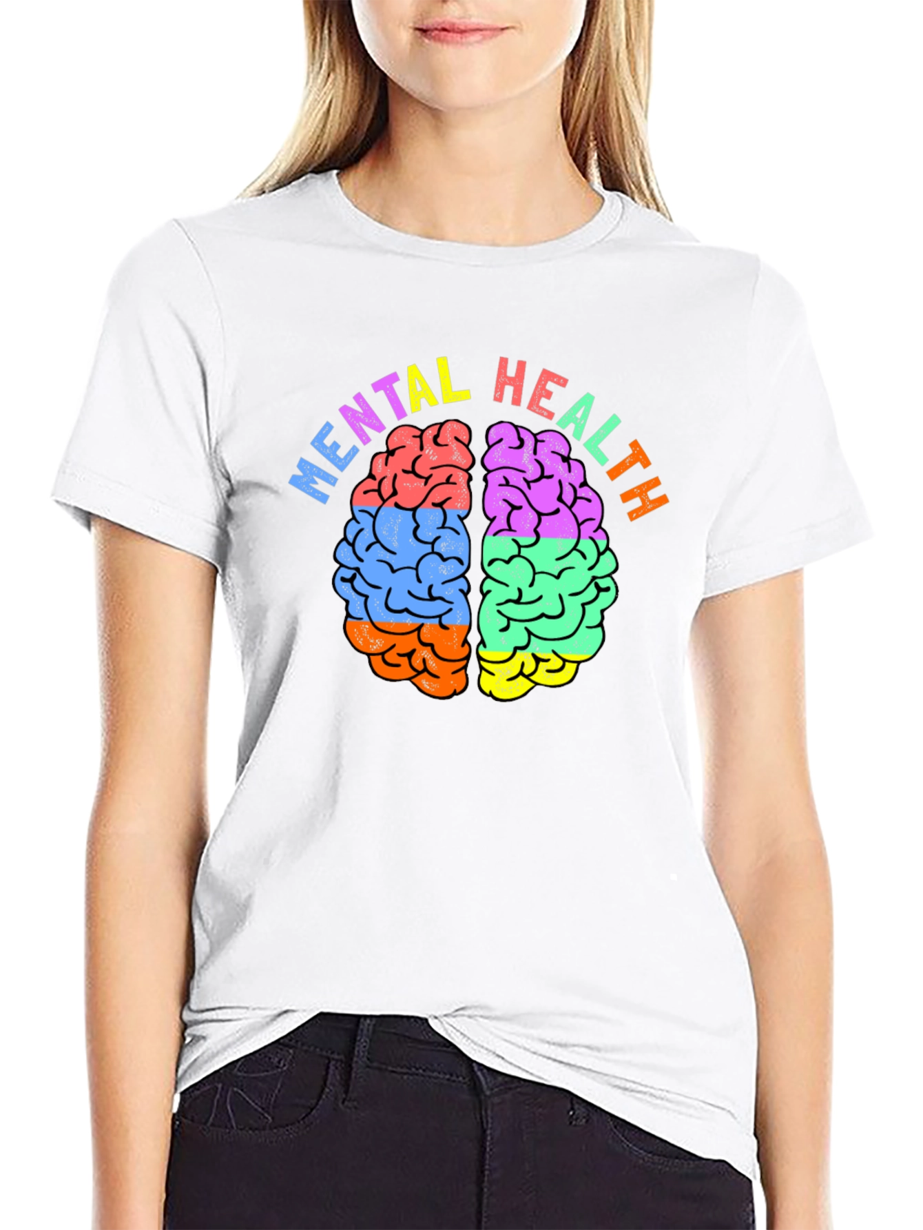 Mental Health Brain Graphic Tee