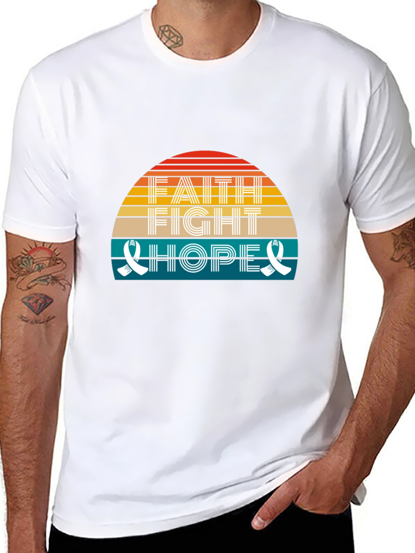 Faith Fight Hope Graphic Tee Shirt