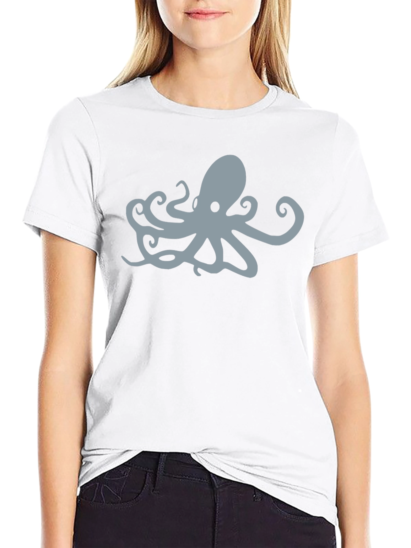 Cool Octopus Graphic Black T-Shirt