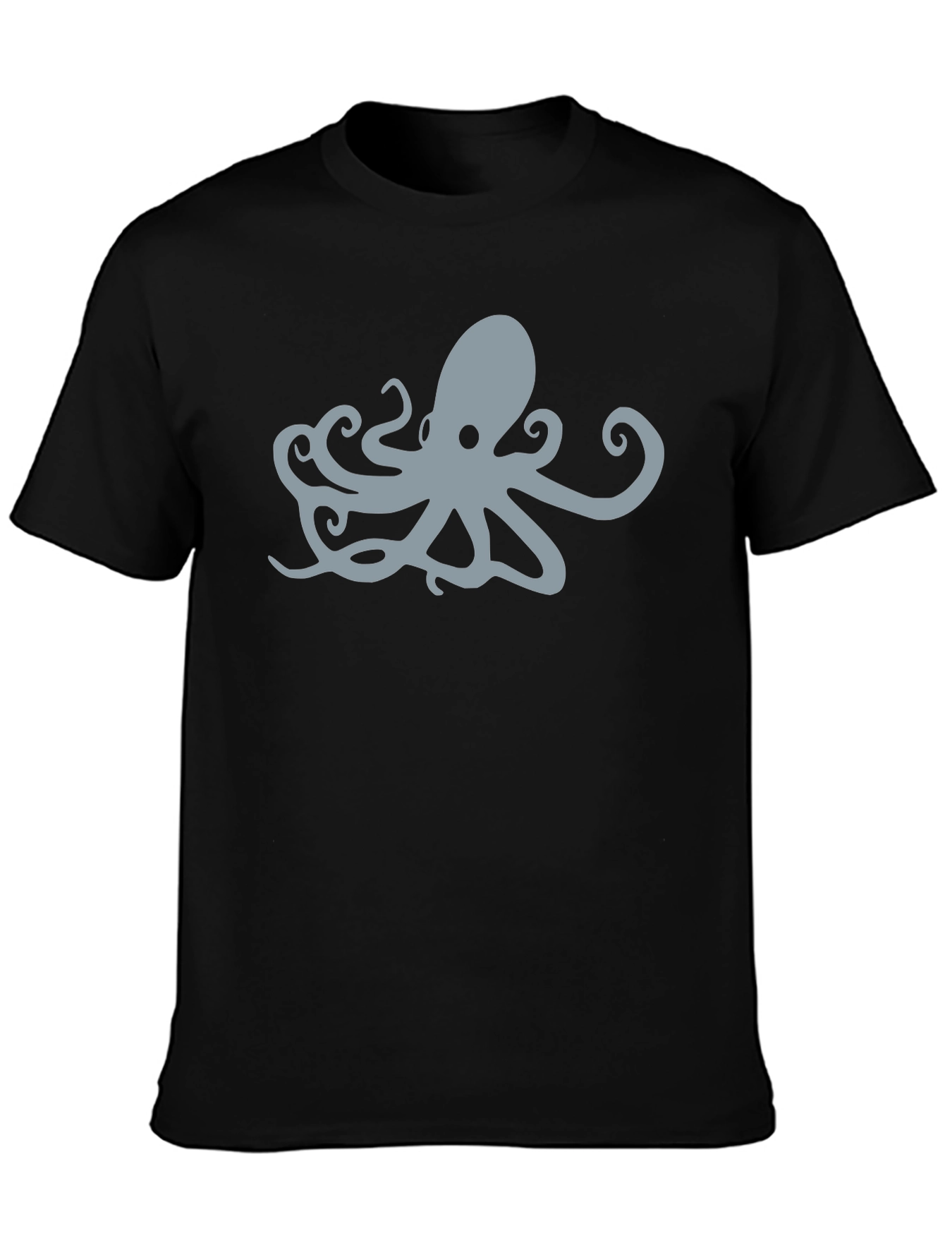 Cool Octopus Graphic Black T-Shirt
