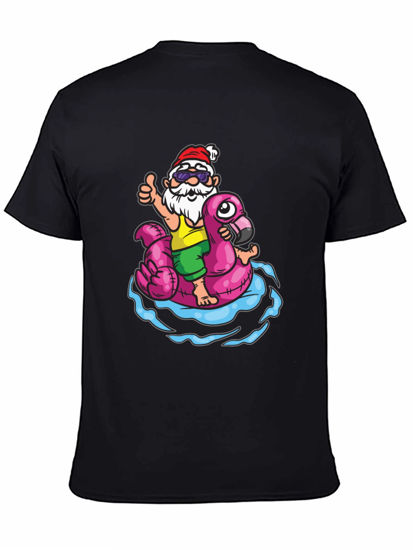 Santa Gnome Flamingo Pool Float T-Shirt
