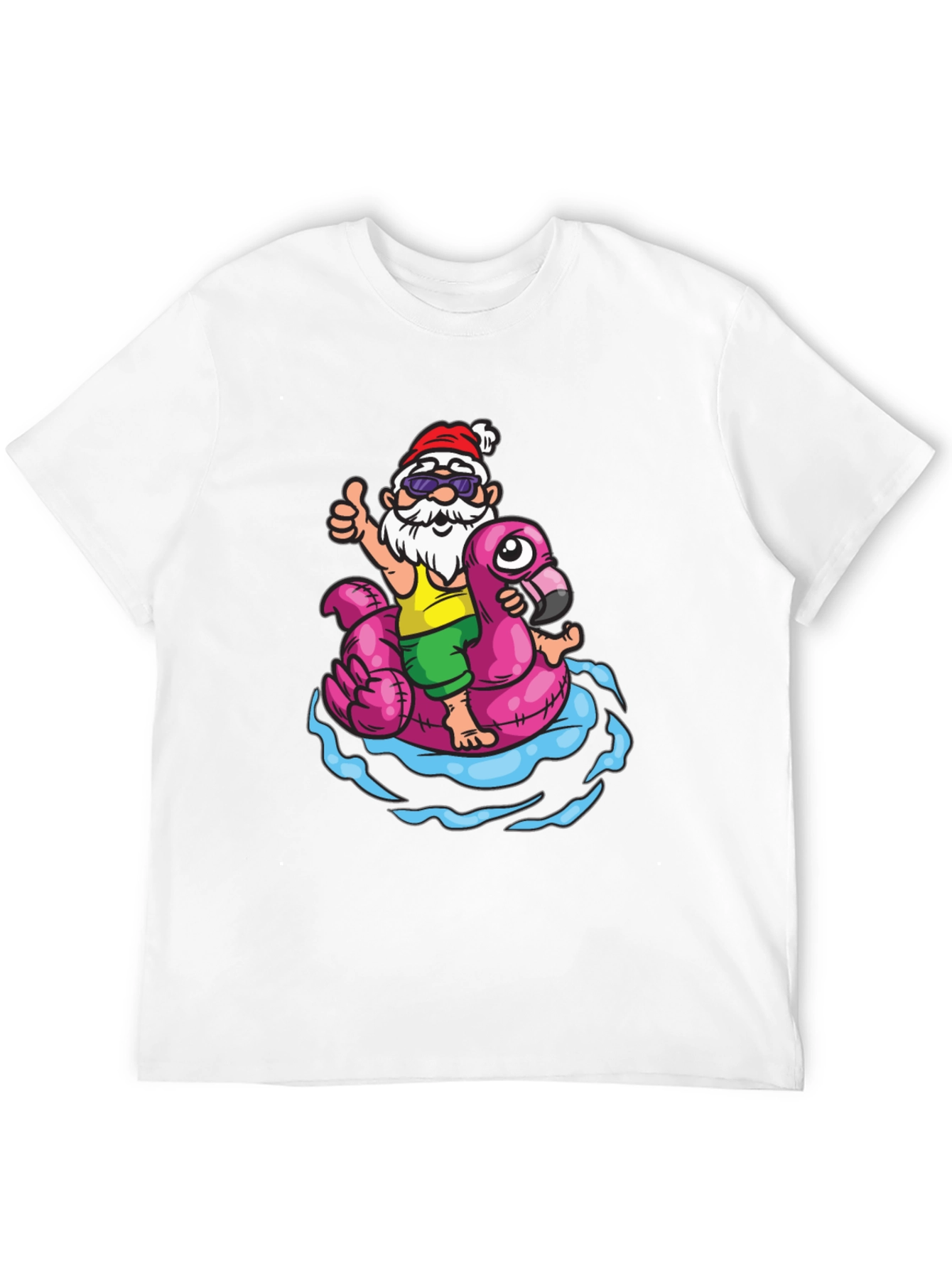 Santa Gnome Flamingo Pool Float T-Shirt