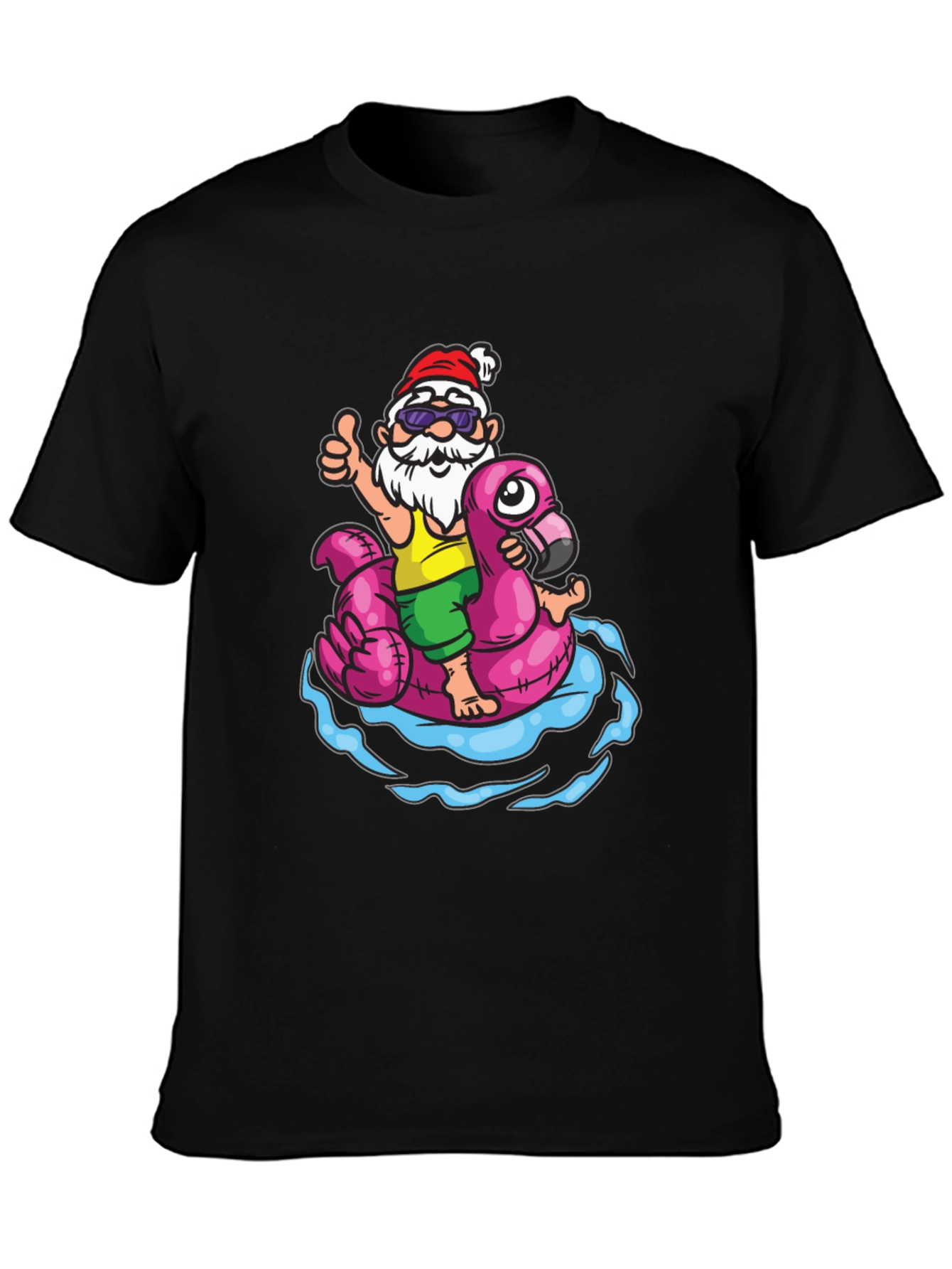 Santa Gnome Flamingo Pool Float T-Shirt