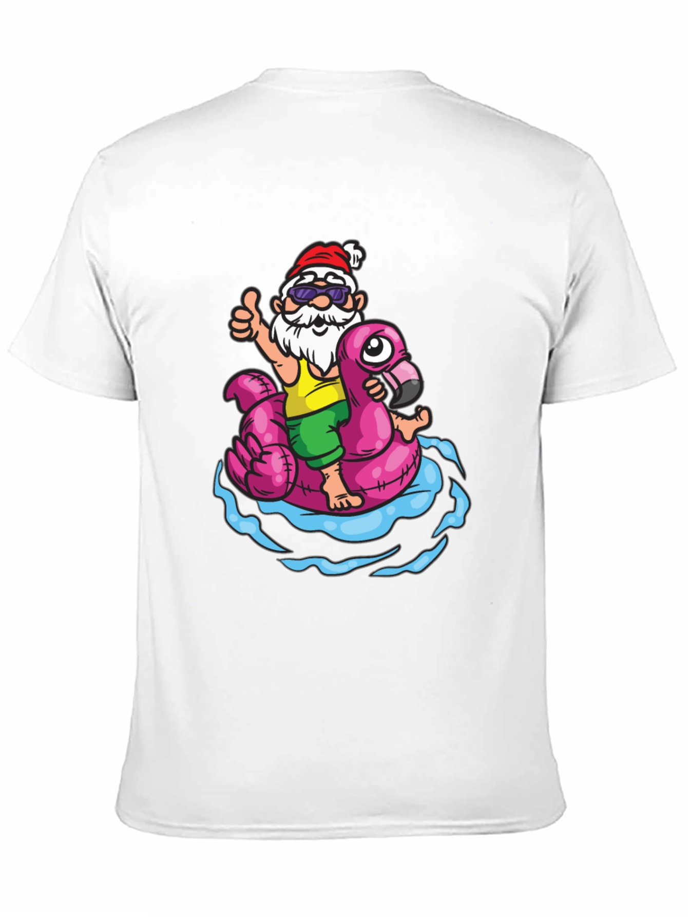Santa Gnome Flamingo Pool Float T-Shirt
