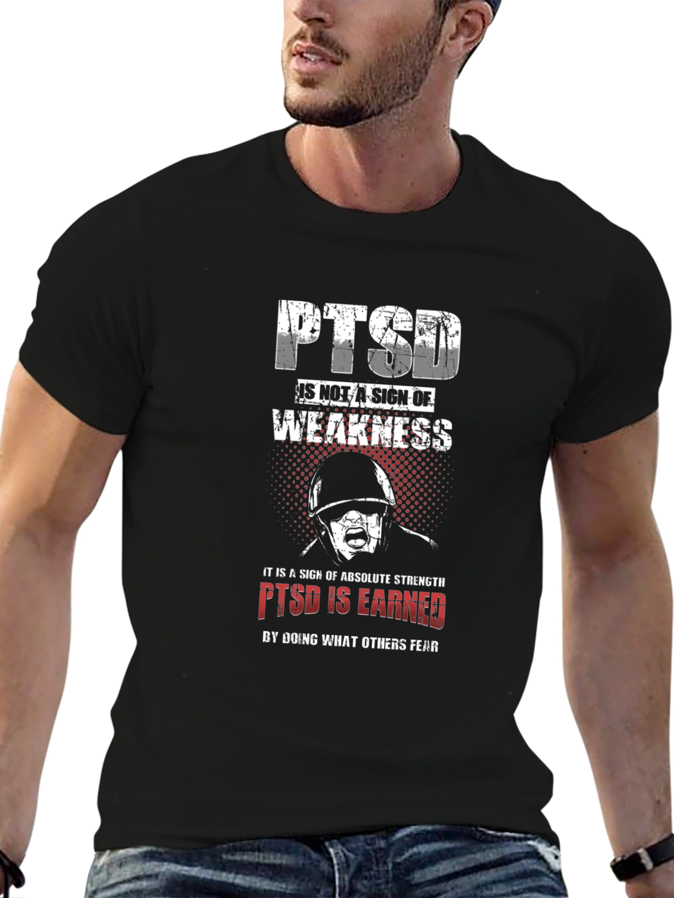 PTSD Is Earned Graphic T-Shirt
