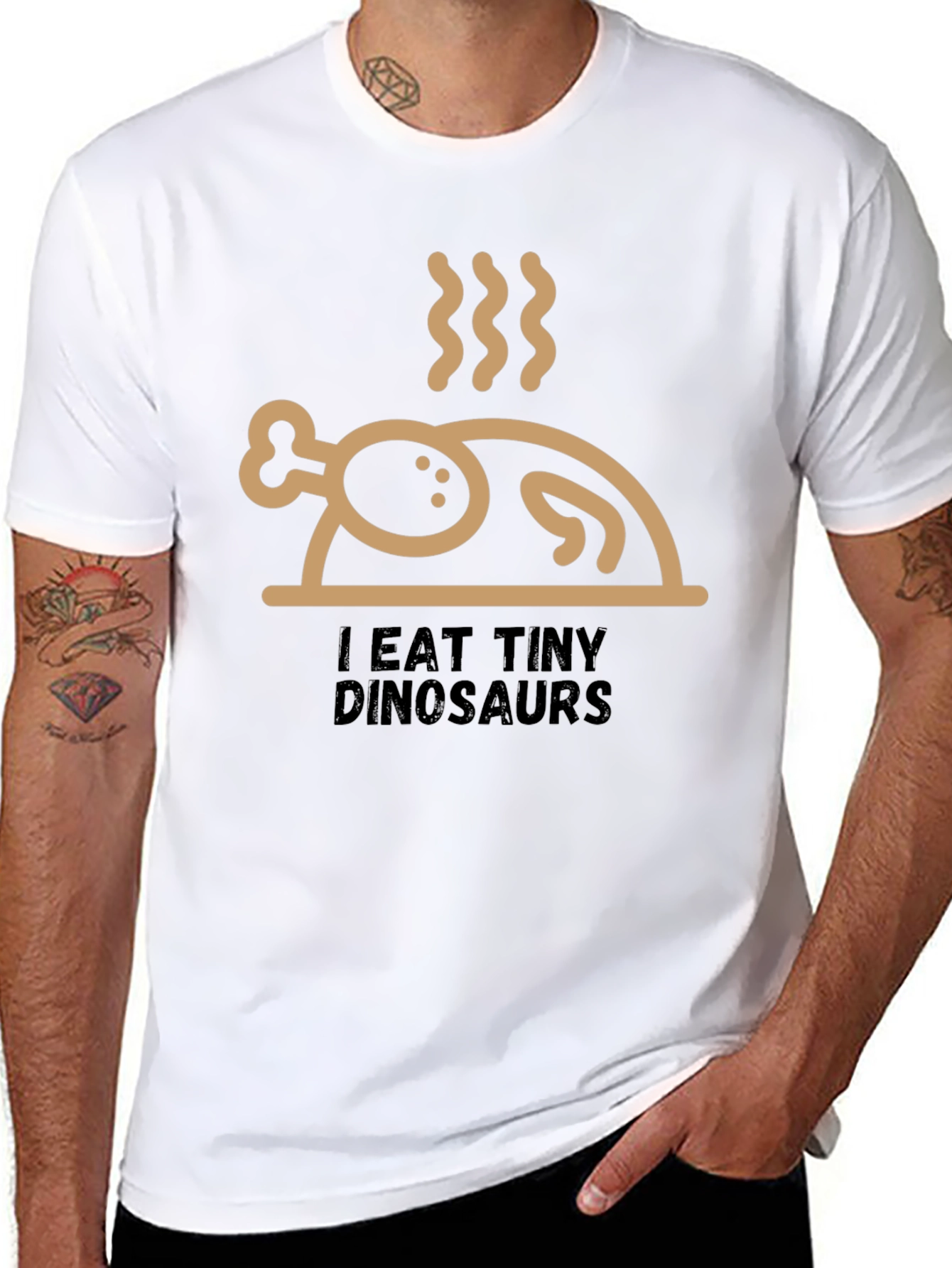 I Eat Tiny Dinosaurs Funny Turkey T-Shirt