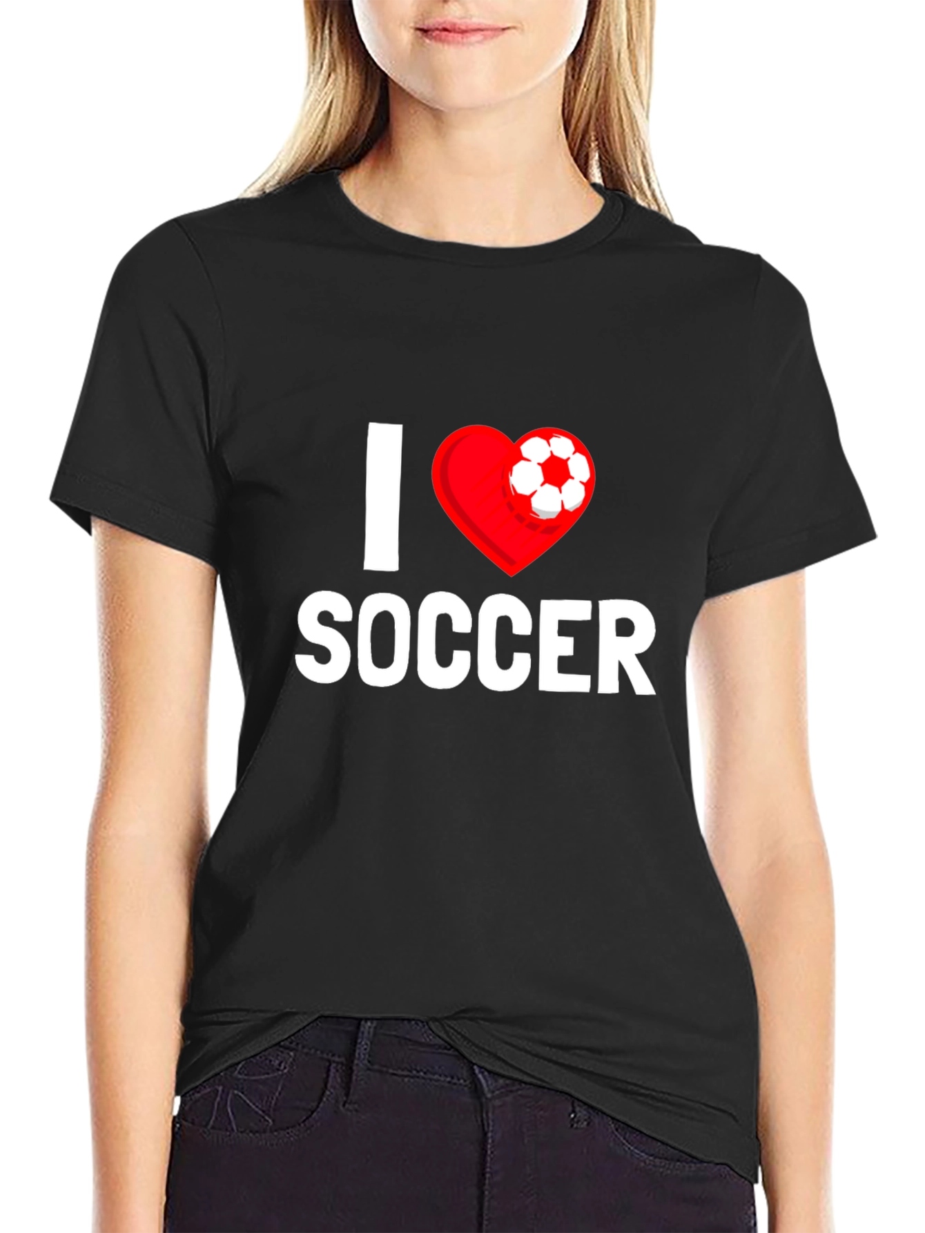 I Love Soccer T-Shirt - Heart Design