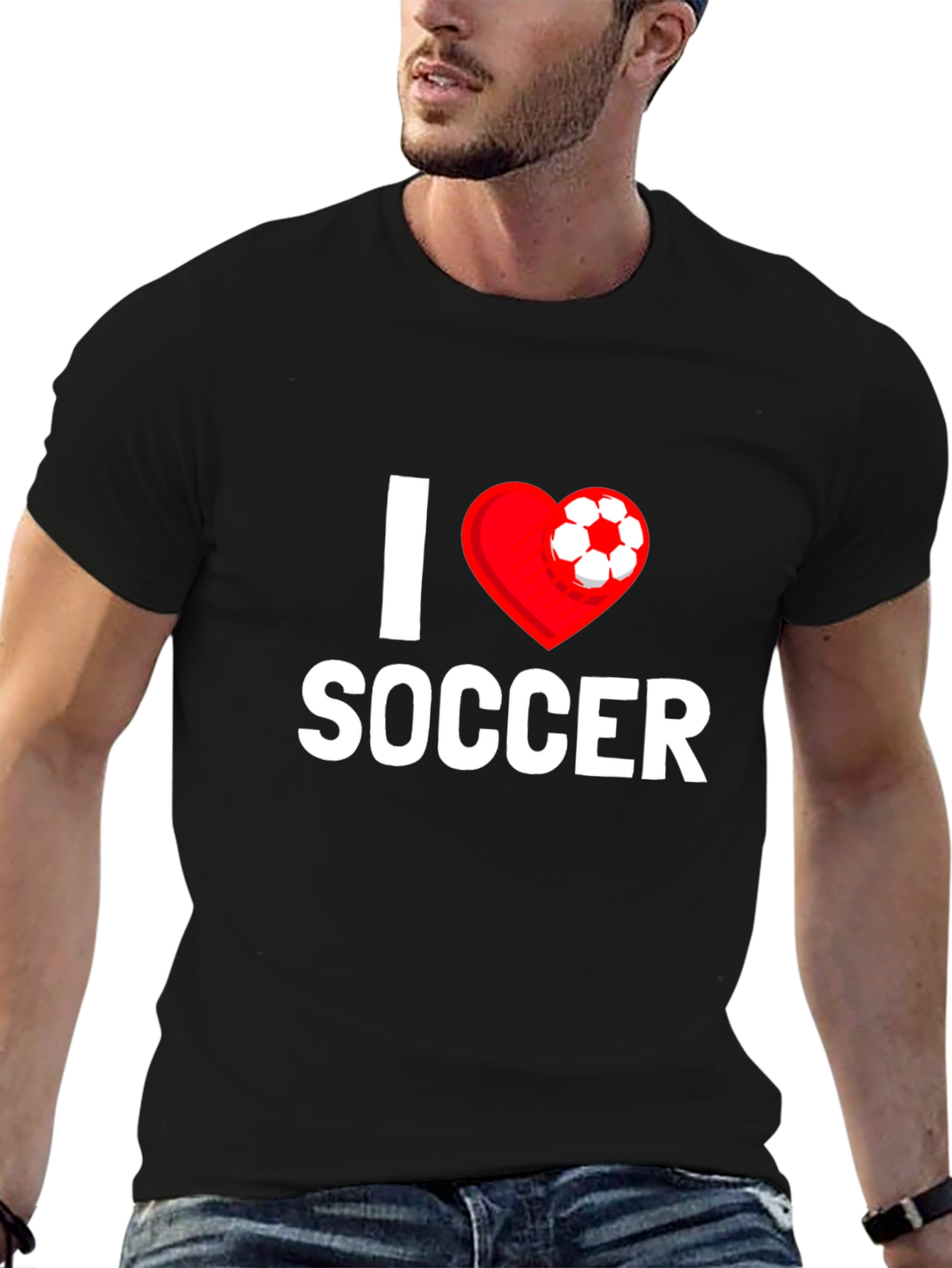 I Love Soccer T-Shirt - Heart Design
